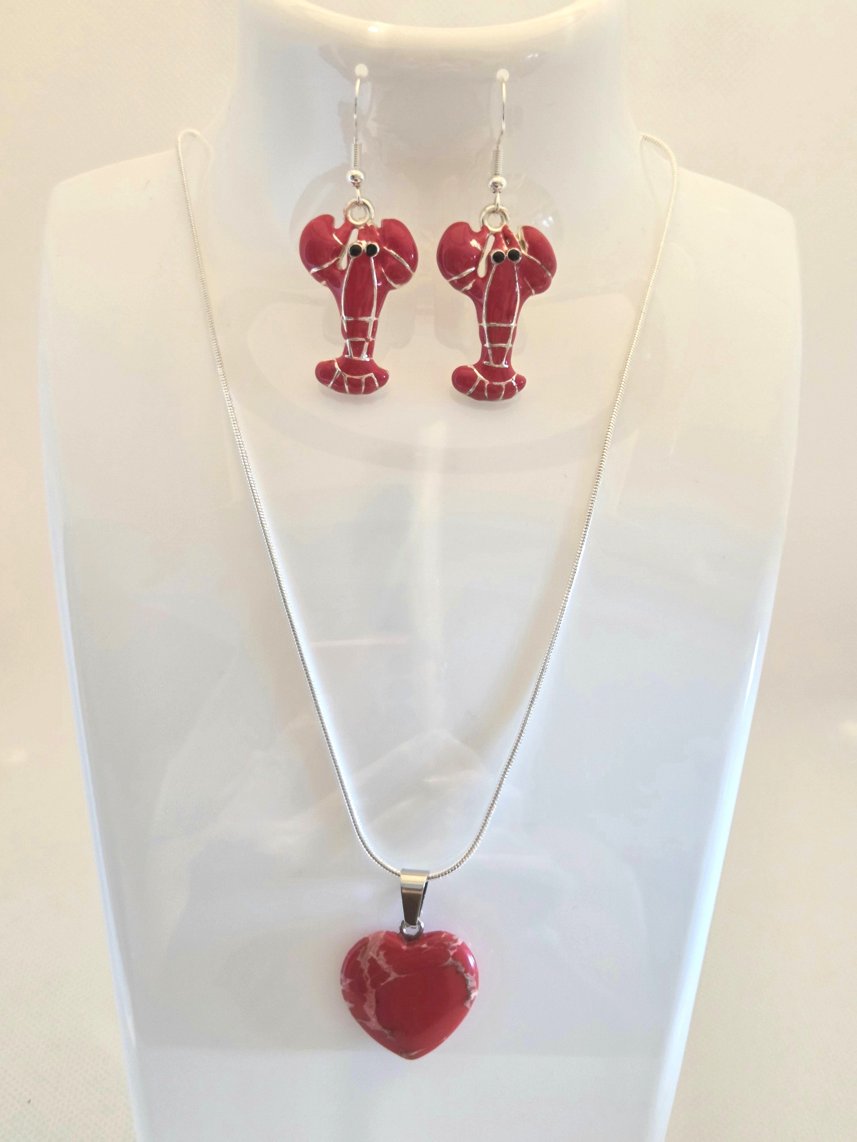JUST FOR FUN BUNDLE: Love My Lobstah! Necklace & Earrings