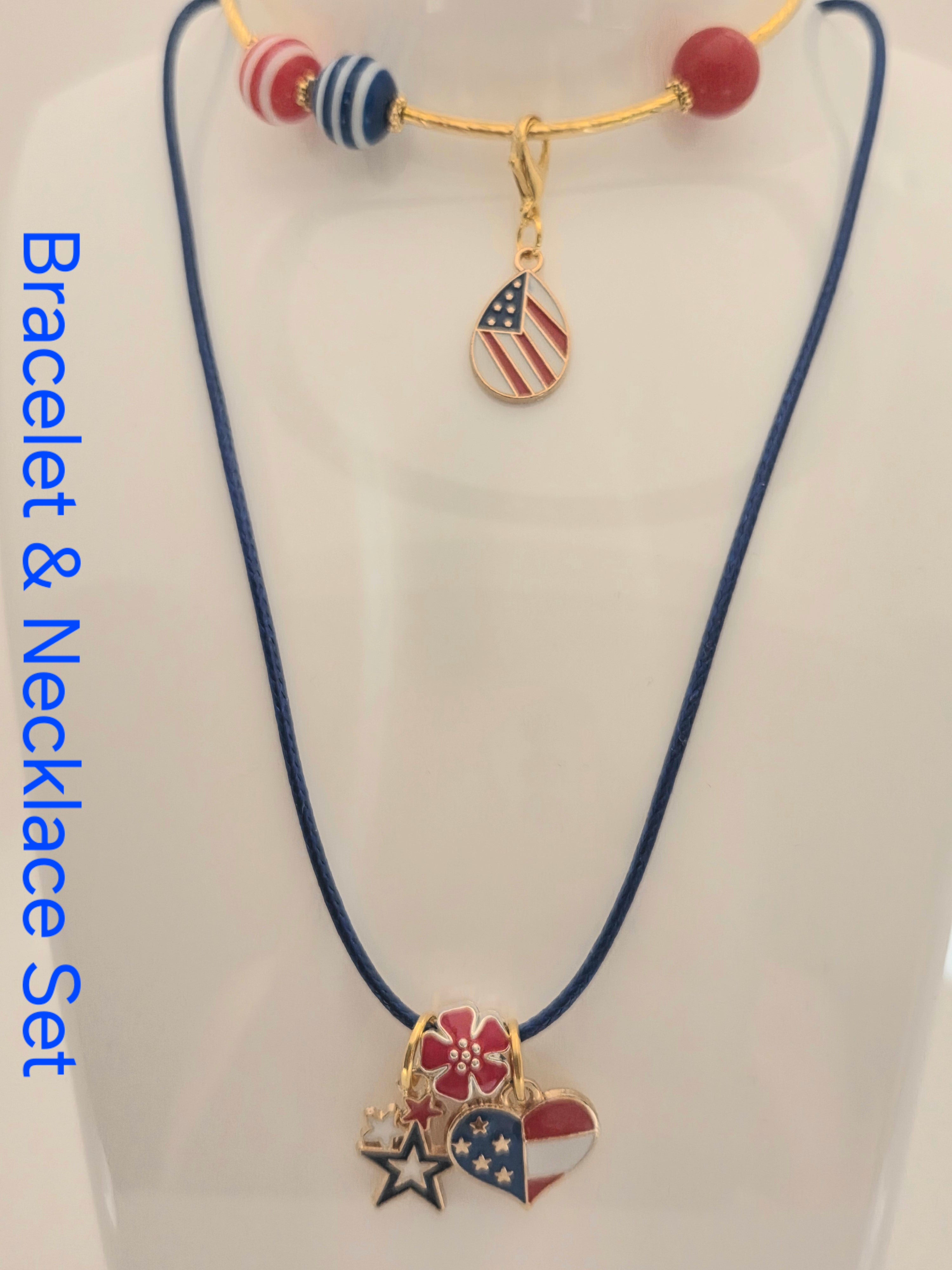 BUNDLE: American Patriot Bracelet & Necklace (Faith-based)
