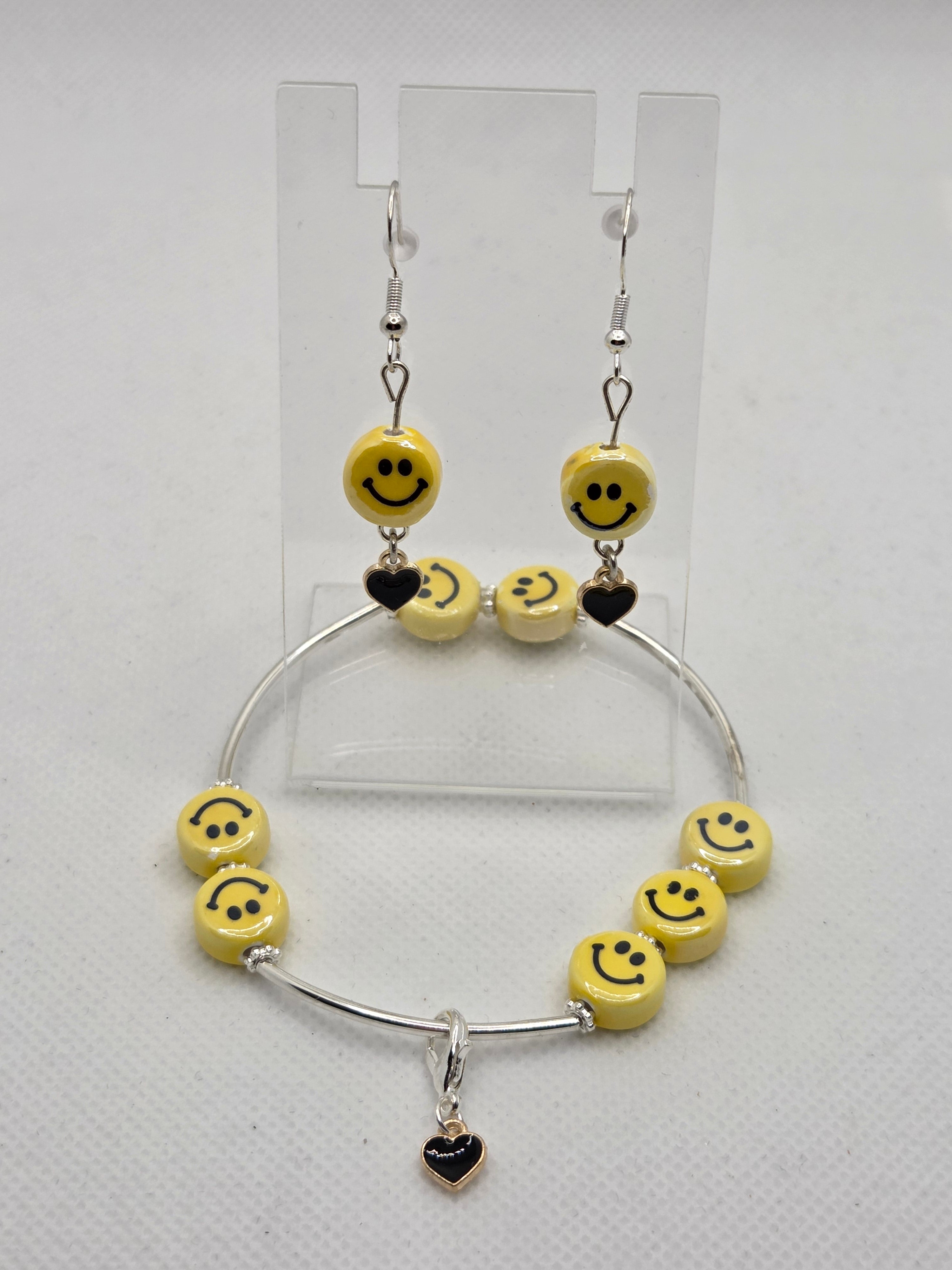BUNDLE: All SMILES Bracelet & Earrings (Faith-based)