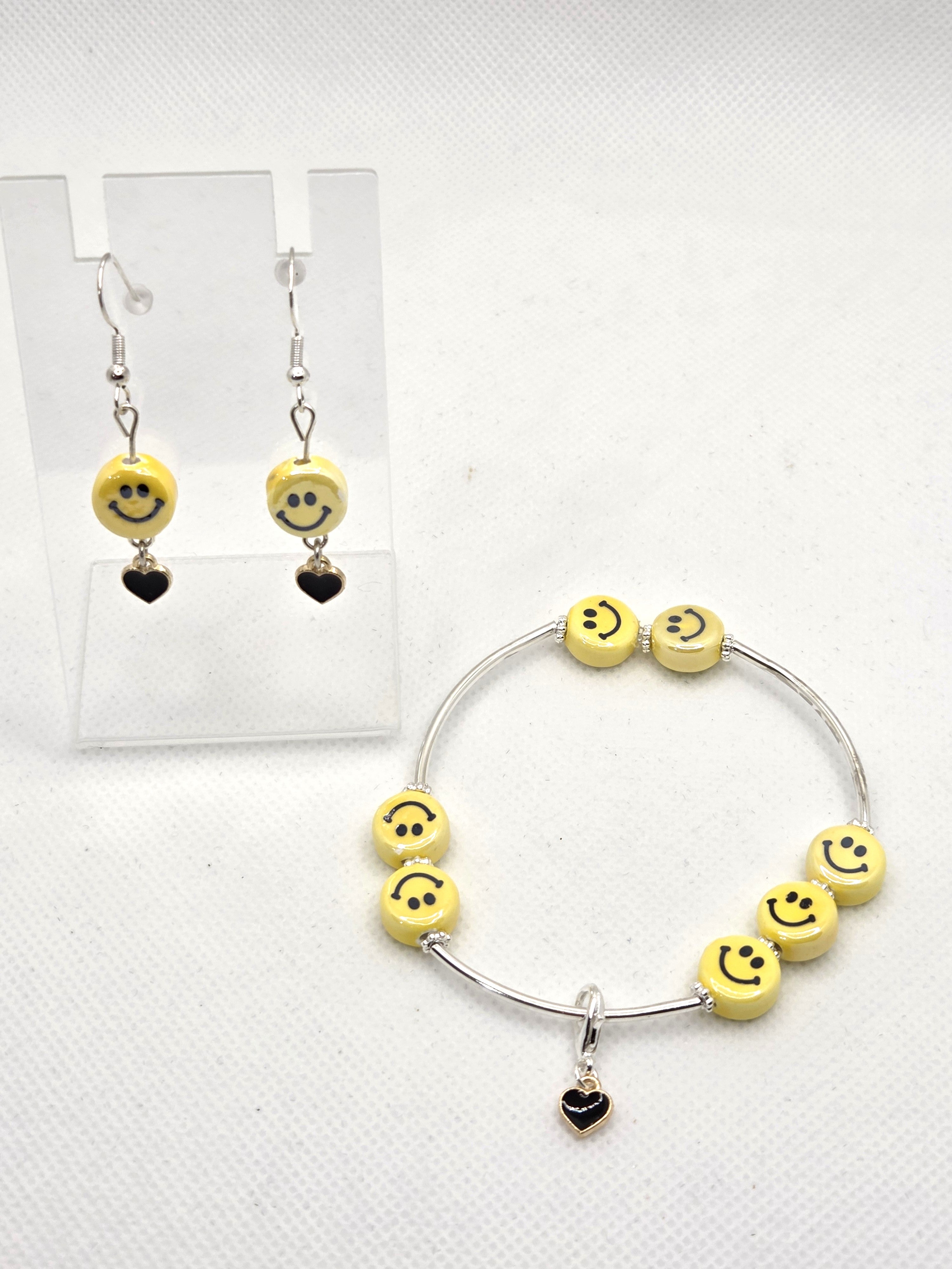 BUNDLE: All SMILES Bracelet & Earrings (Faith-based)