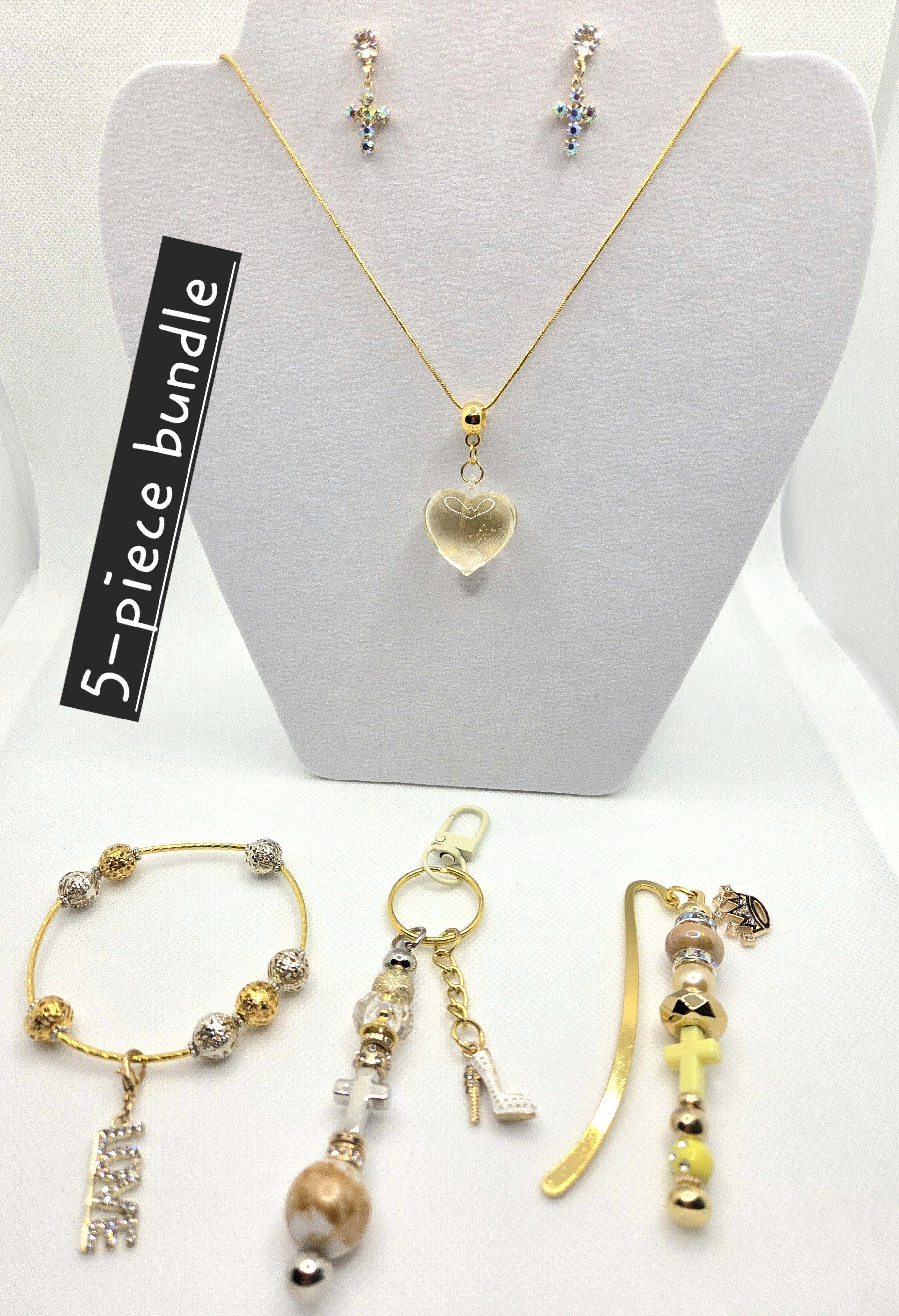 CHRISTMAS SPECIAL 5-PIECE BUNDLE: Elegant Gold & Silver