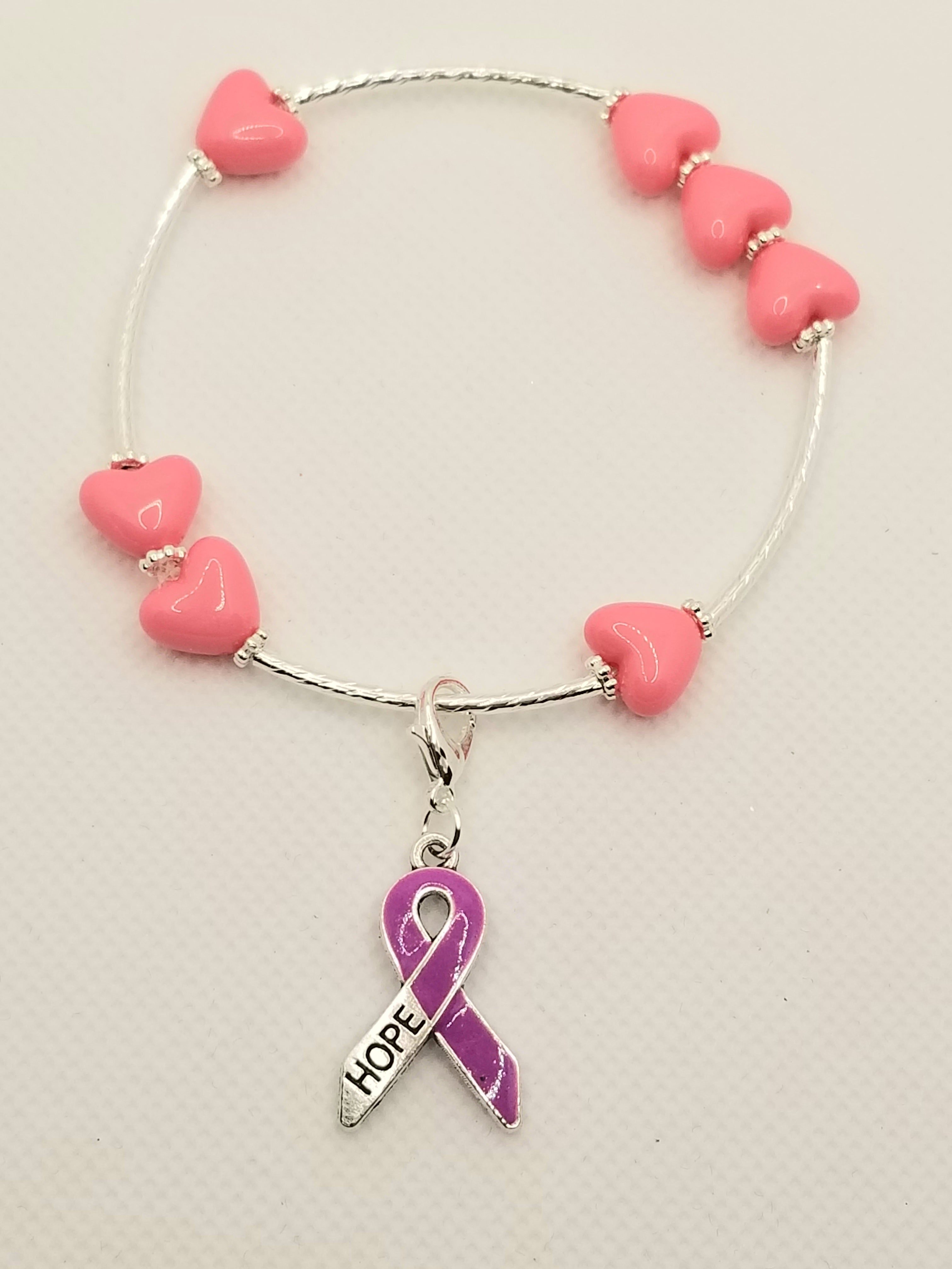 Pleasant Pink Hearts Bracelet (faith-based)