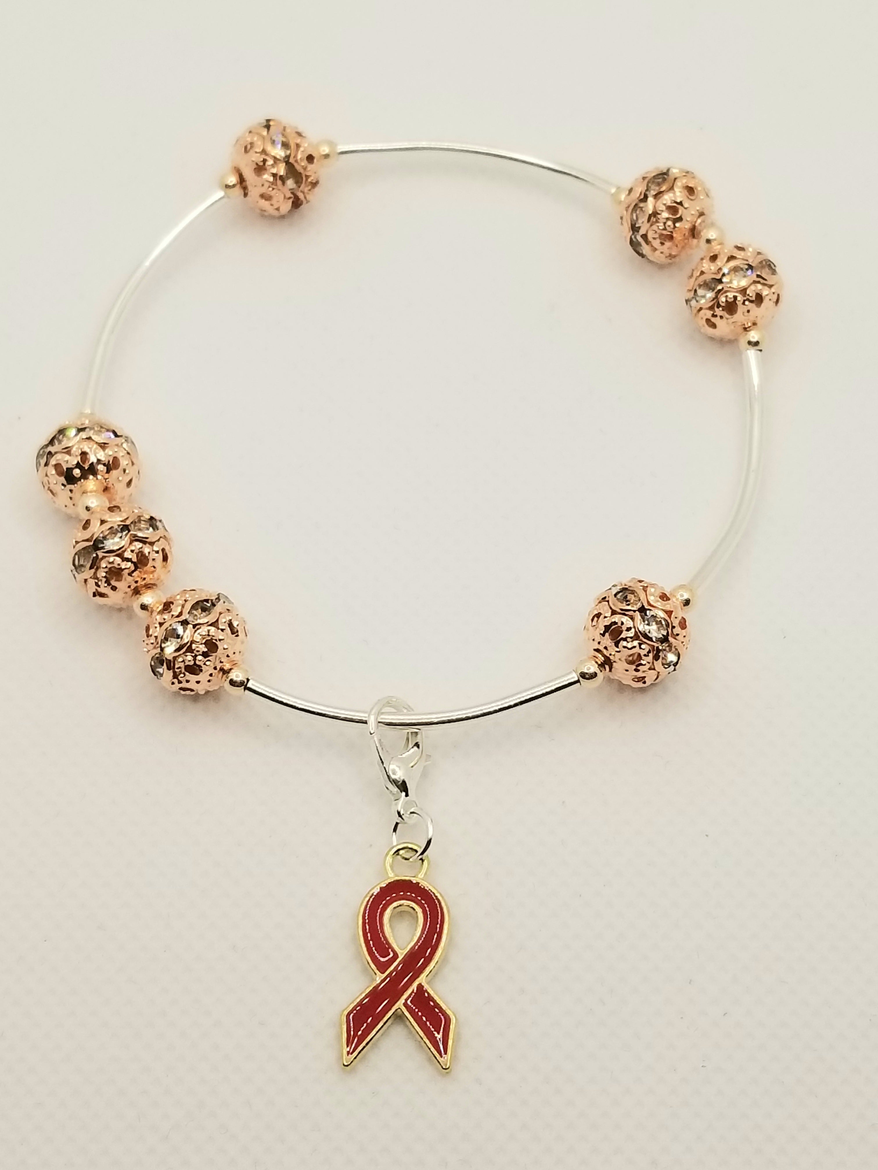 Elegant & Glamorous Rose Gold w/Rhinestones Bracelet (faith-based)