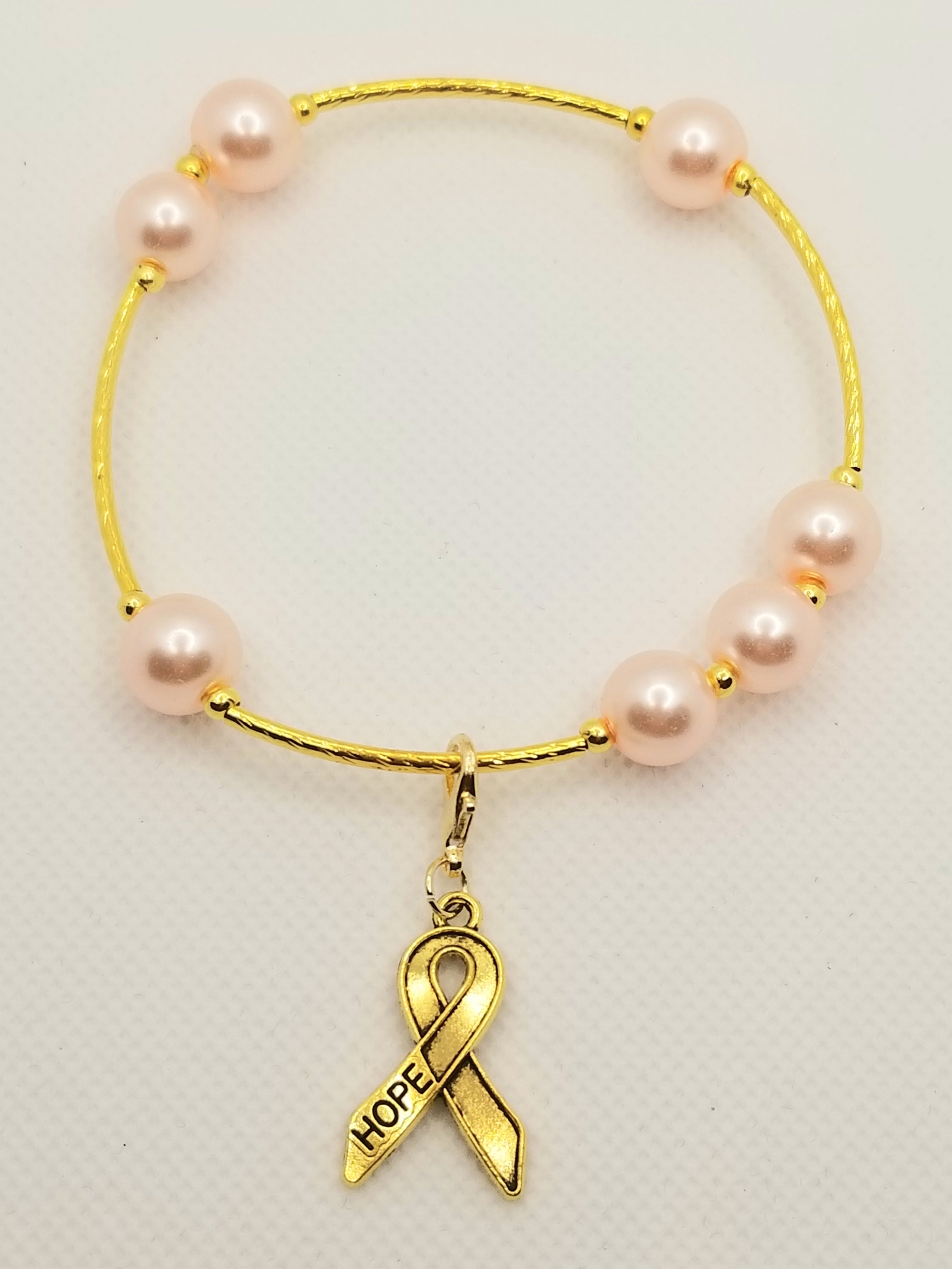 Glowing Pink Pearls Bracelet (faith-based)