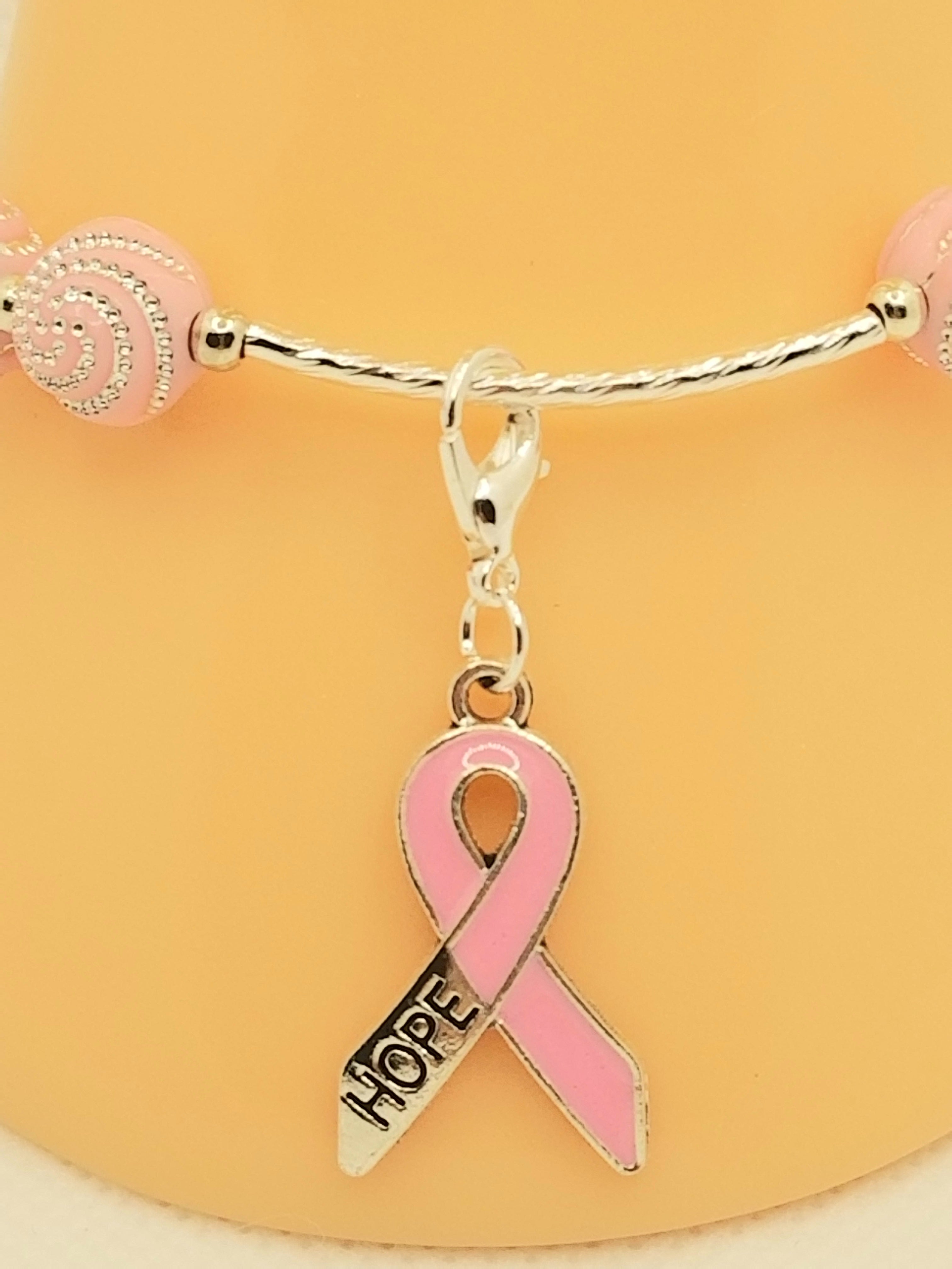 Silver & Pink Swirls Bracelet (faith-based)