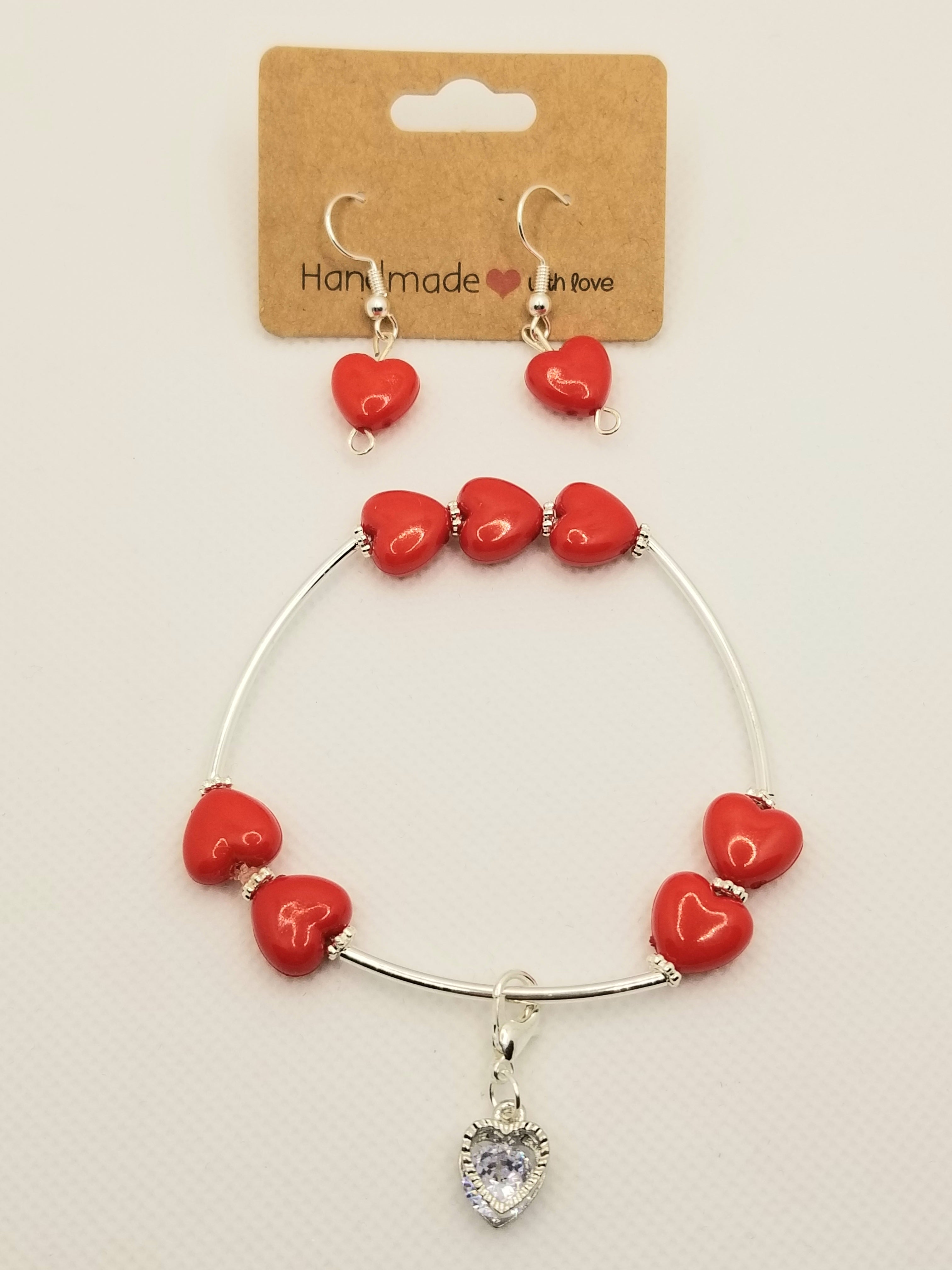 BUNDLE: LOVE, LOVE, LOVE Bracelet & Earrings (Faith-based)