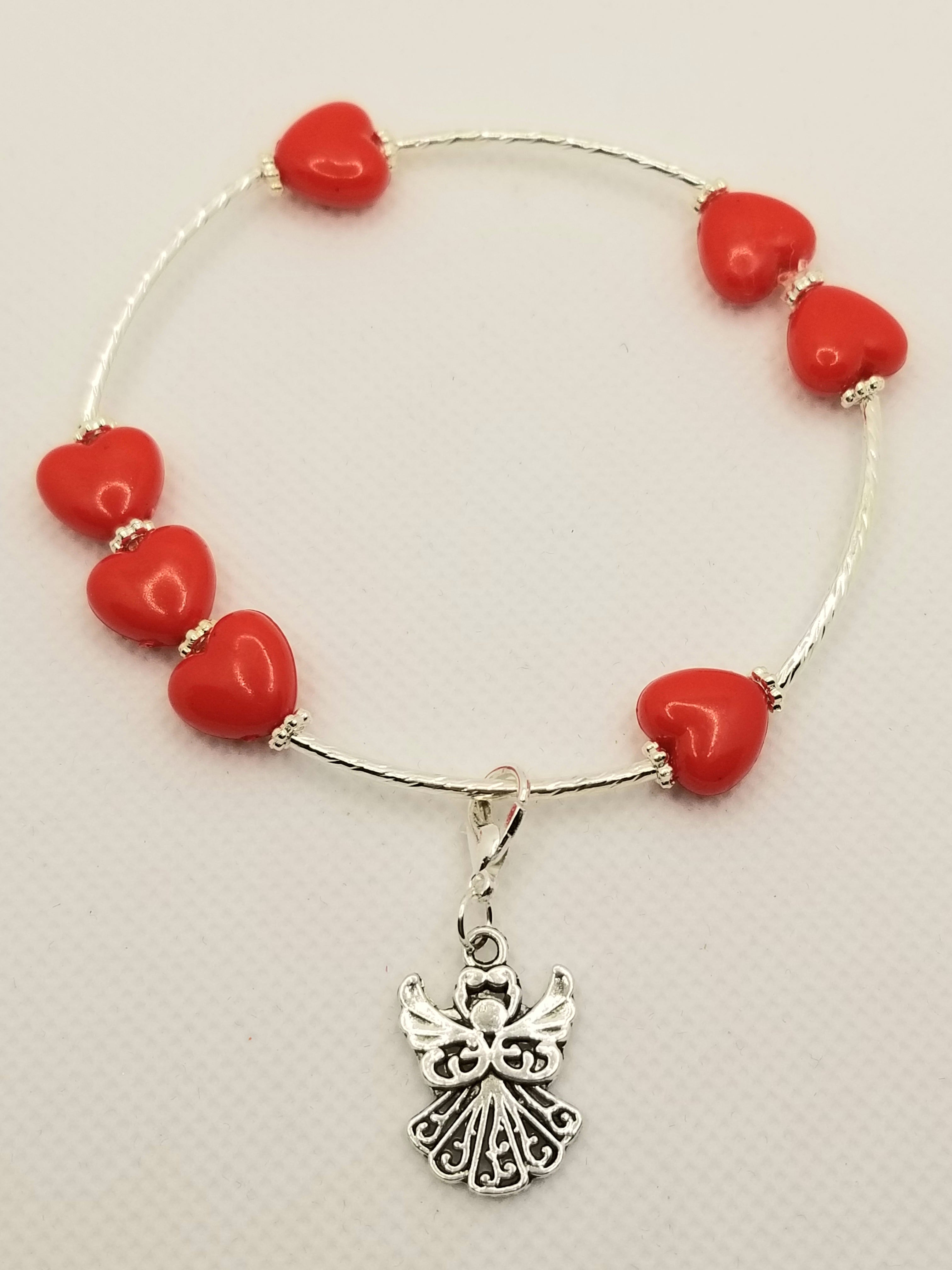 BUNDLE: Red Hearts Full of LOVE Bracelet & Earrings (Faith-based)