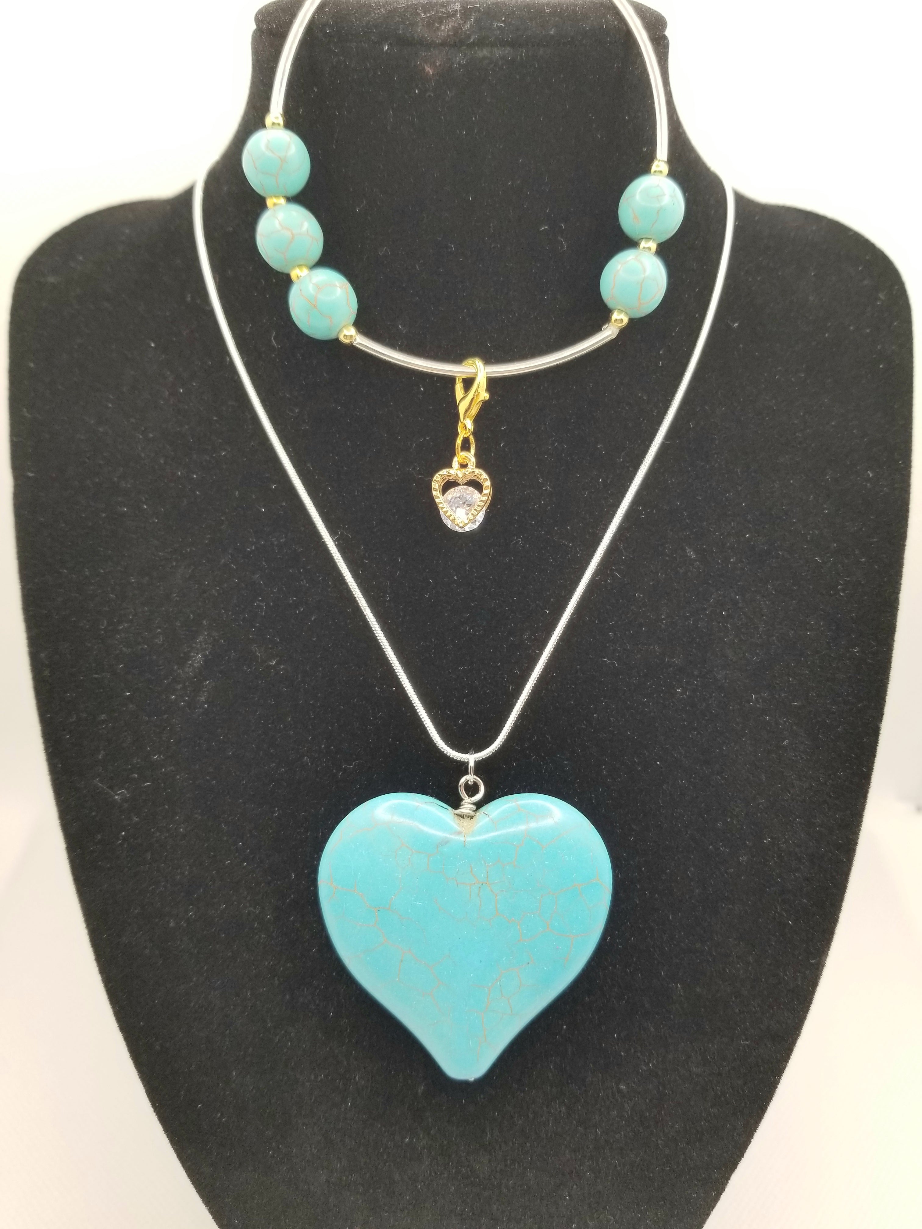 BUNDLE: Dynamic Duo Turquoise Bracelet & Necklace (Faith-based)