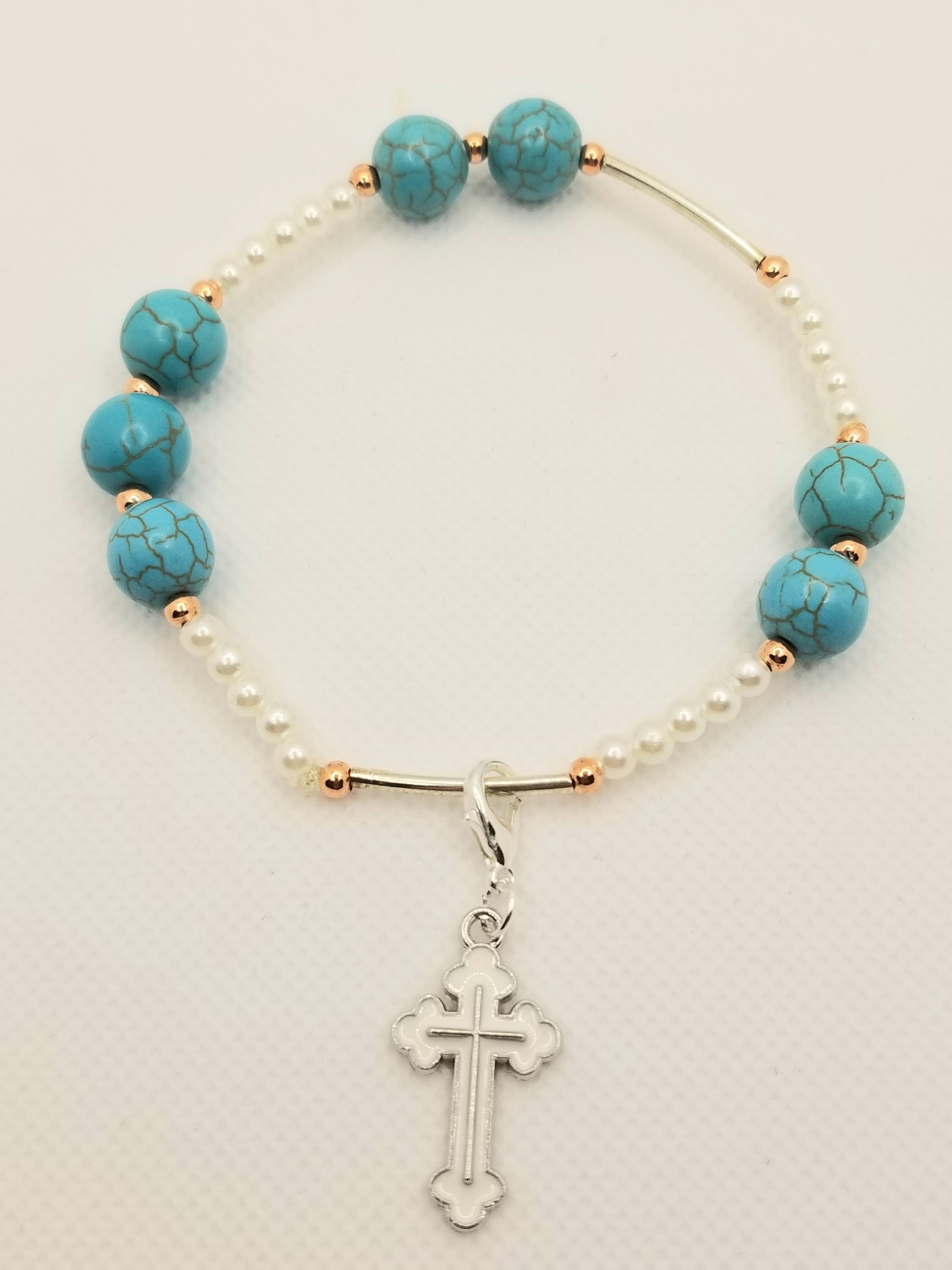 BUNDLE: Stunning Turquoise Bracelet & Necklace (Faith-based)