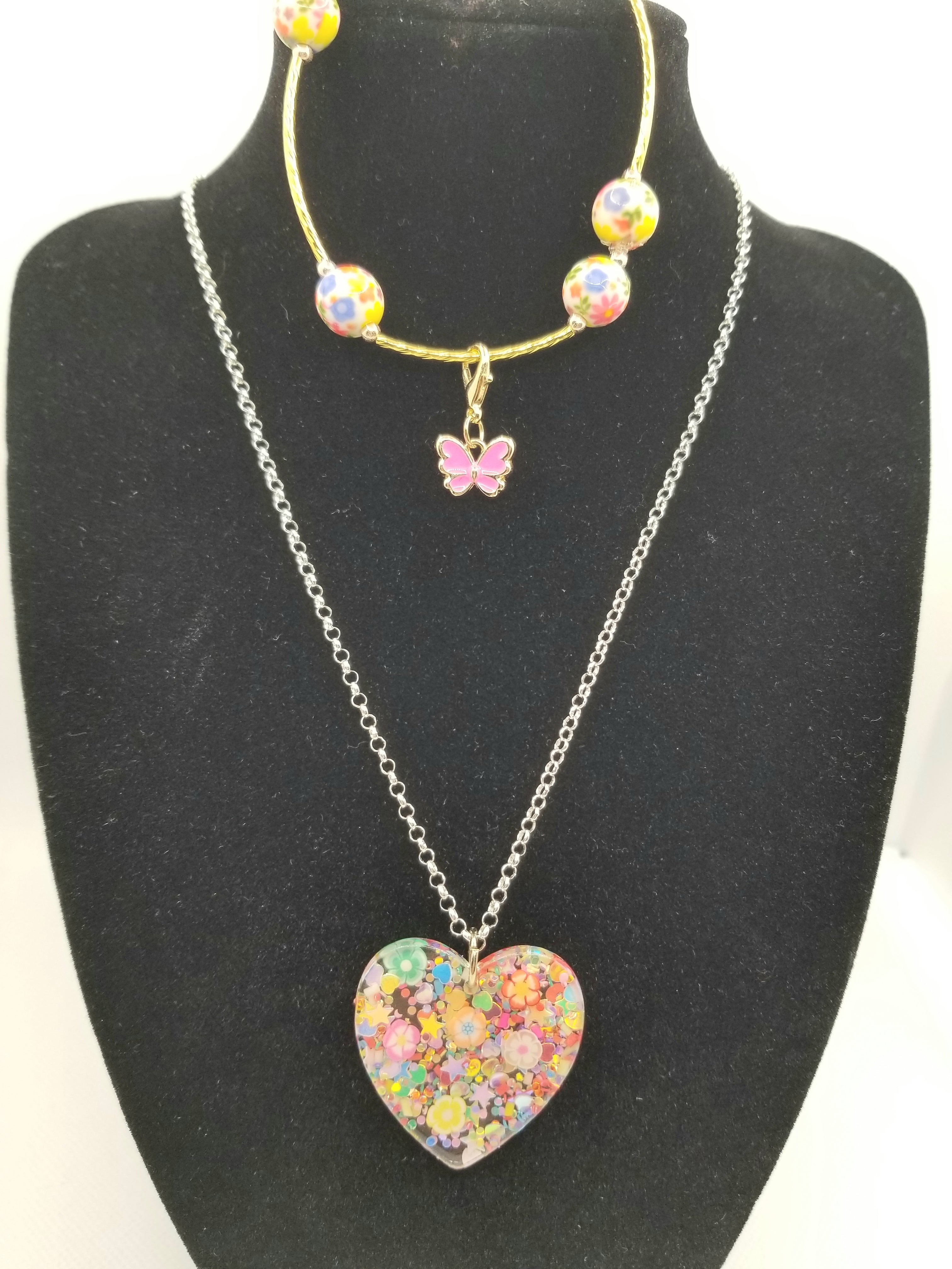 BUNDLE: Flowery Fun Bracelet & Necklace (Faith-based)