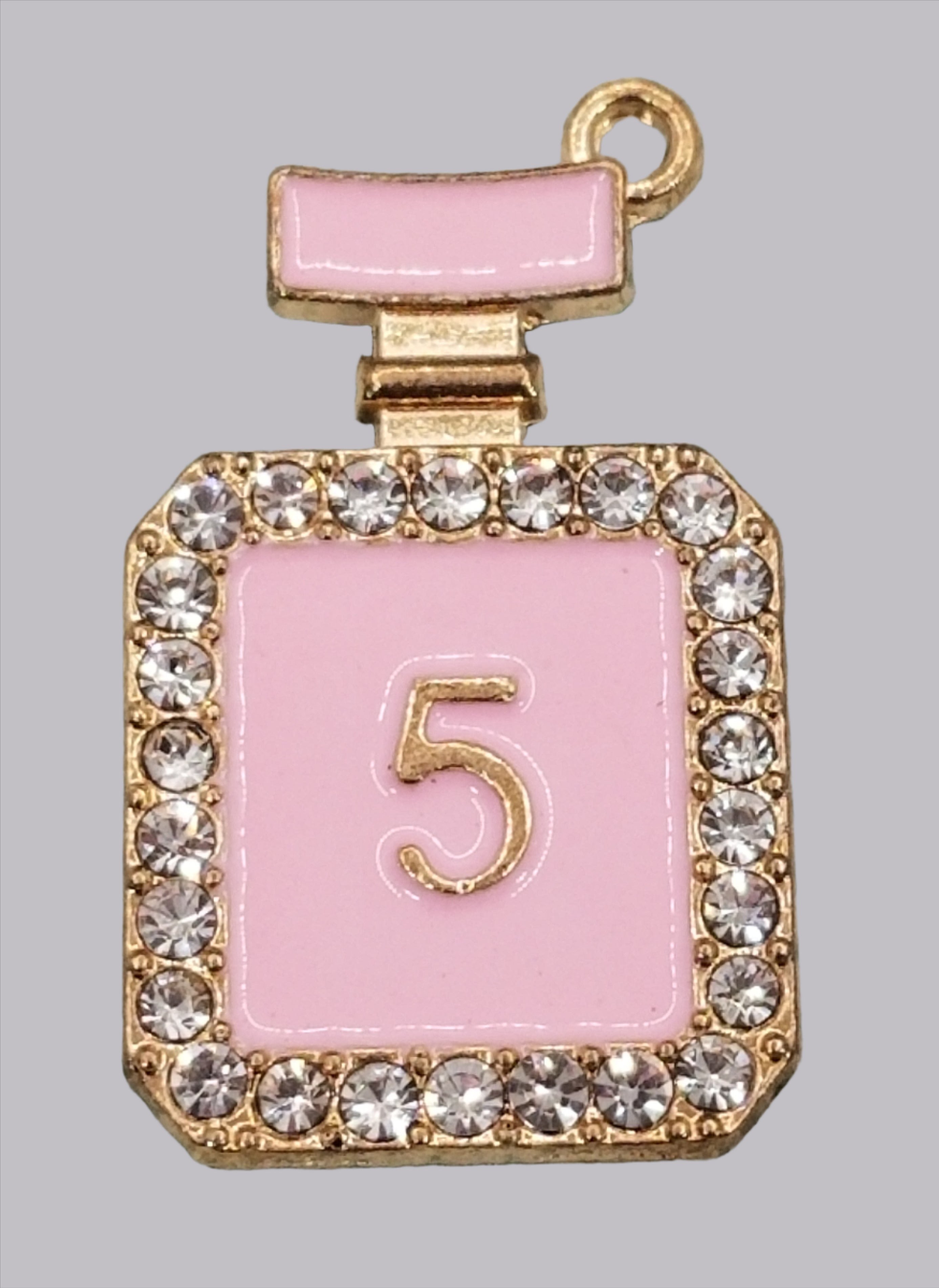 Chanel 5 Perfume Bottle in Pink Dangle