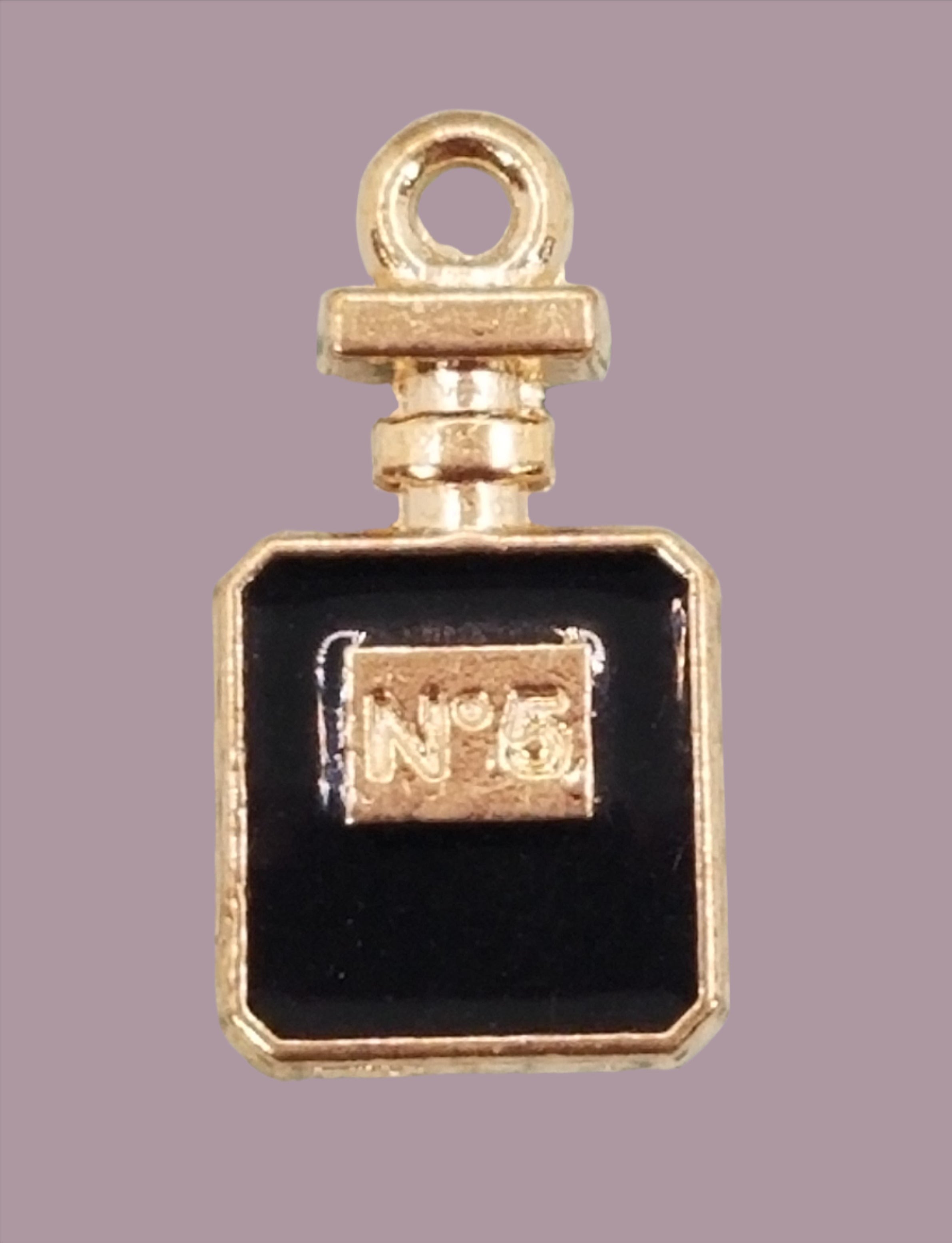 Chanel #5 Black Perfume Bottle Dangle