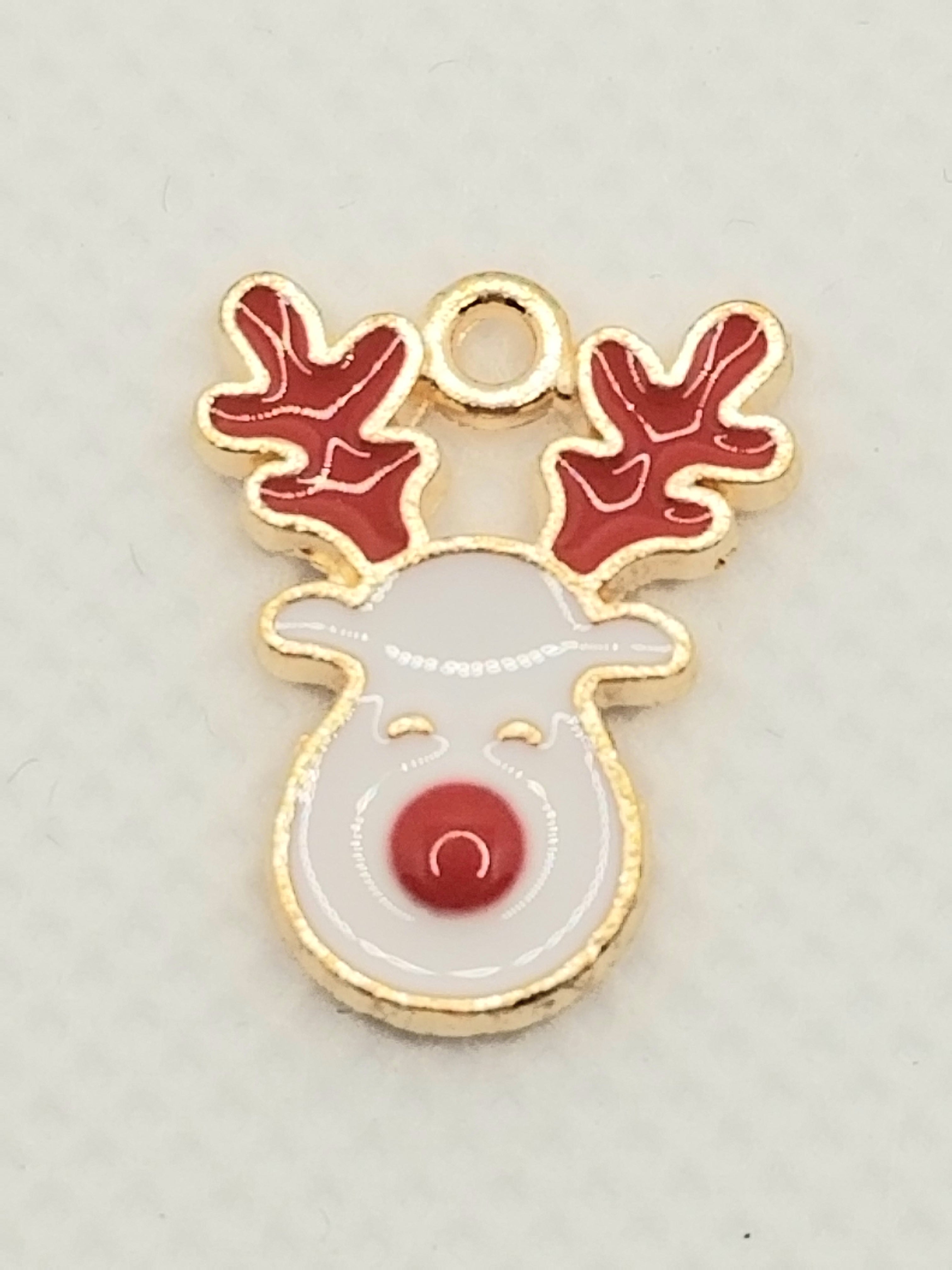Cute Christmas Reindeer Face Dangle