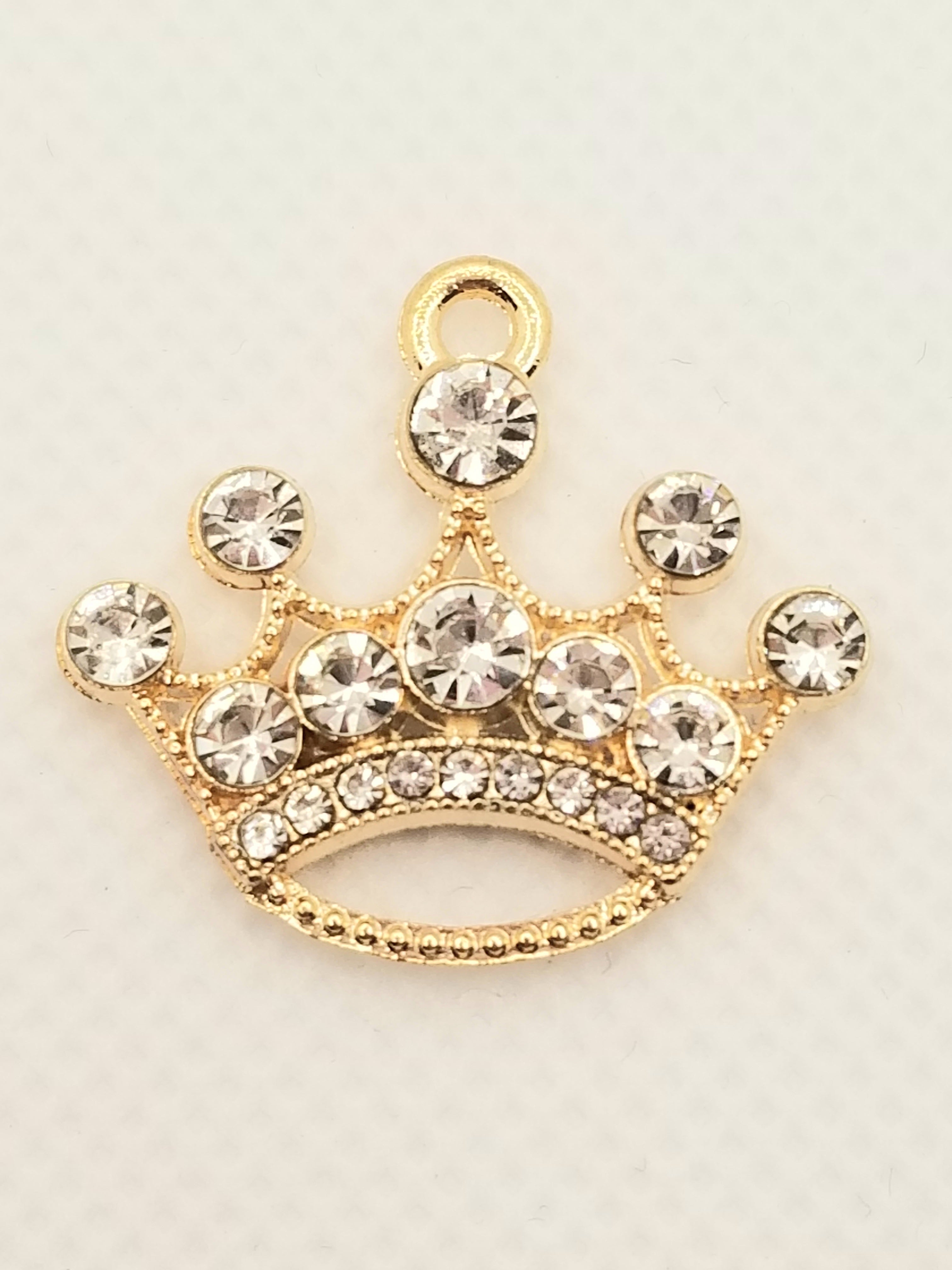 Sparkly Rhinestone Crown Dangle
