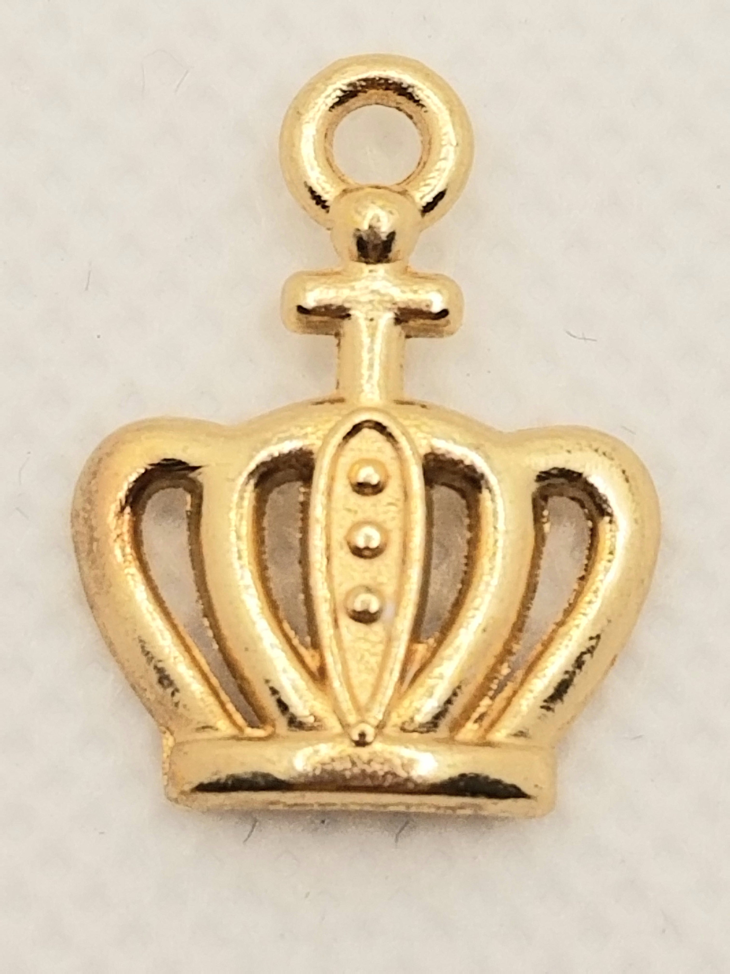 Gold Tone Royal Crown Dangle