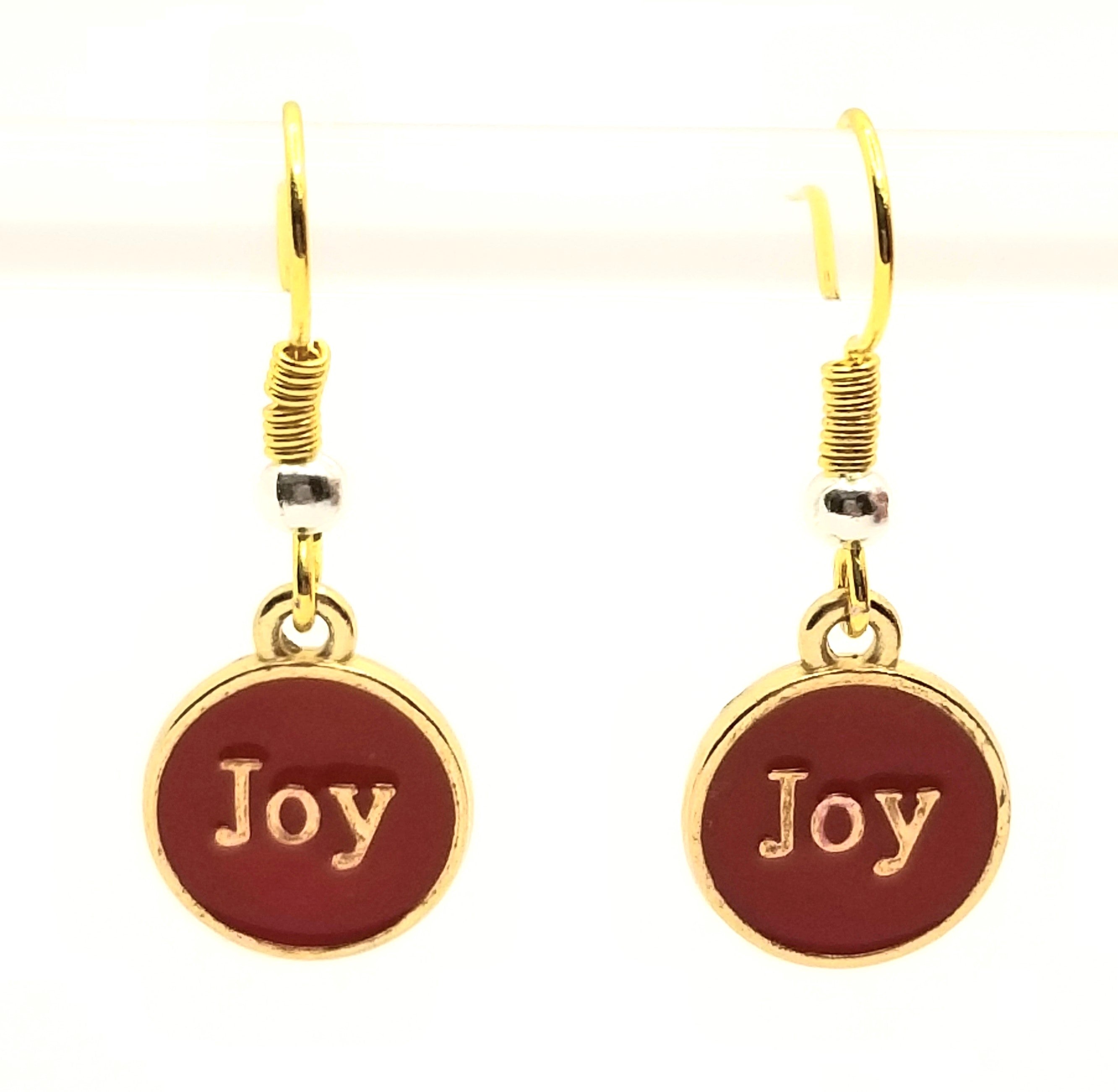 Joyous Red Earrings (Faith-based)