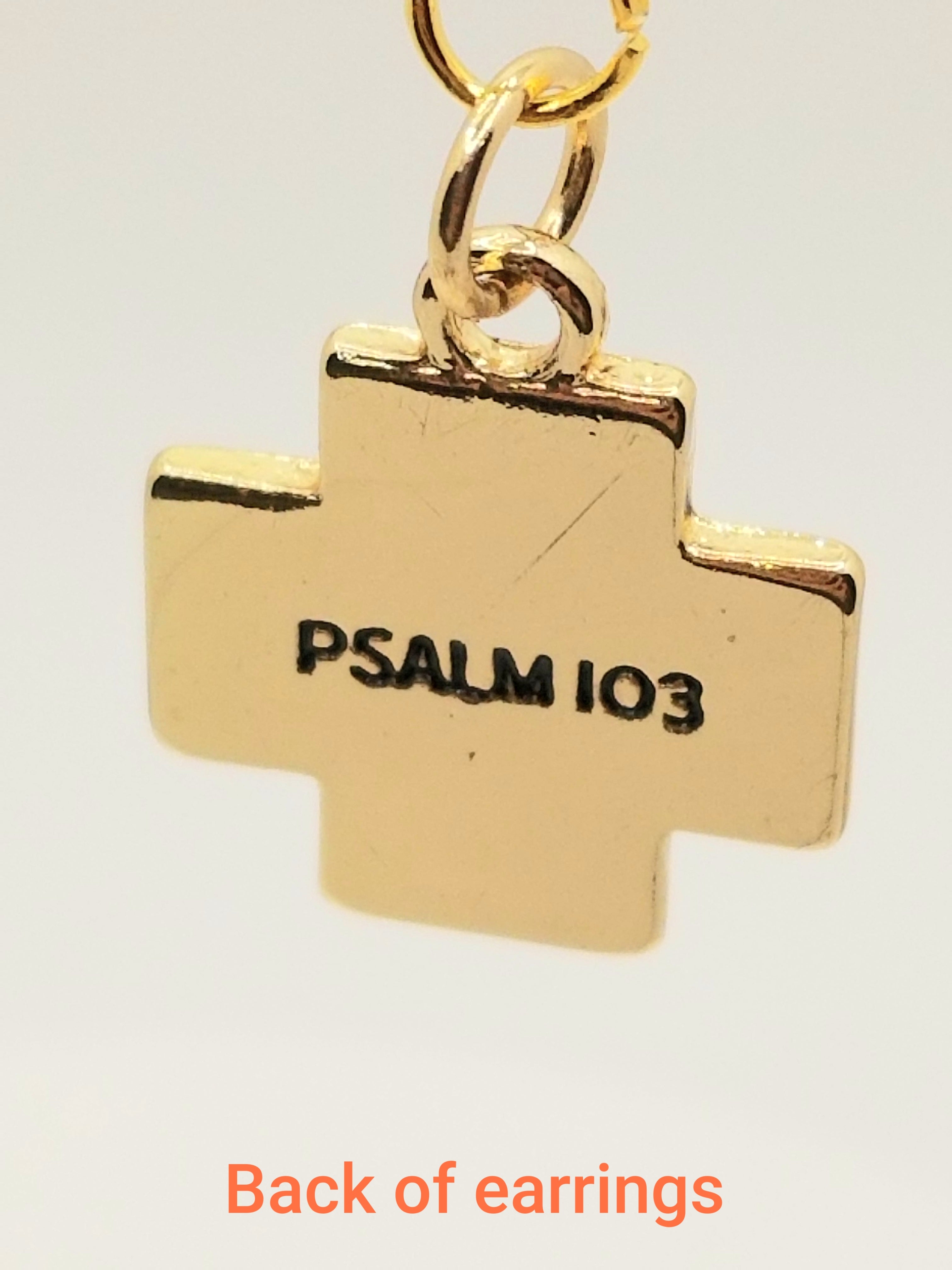 "Bless The Lord" Gold & Silver Tone Earrings (Faith-based)