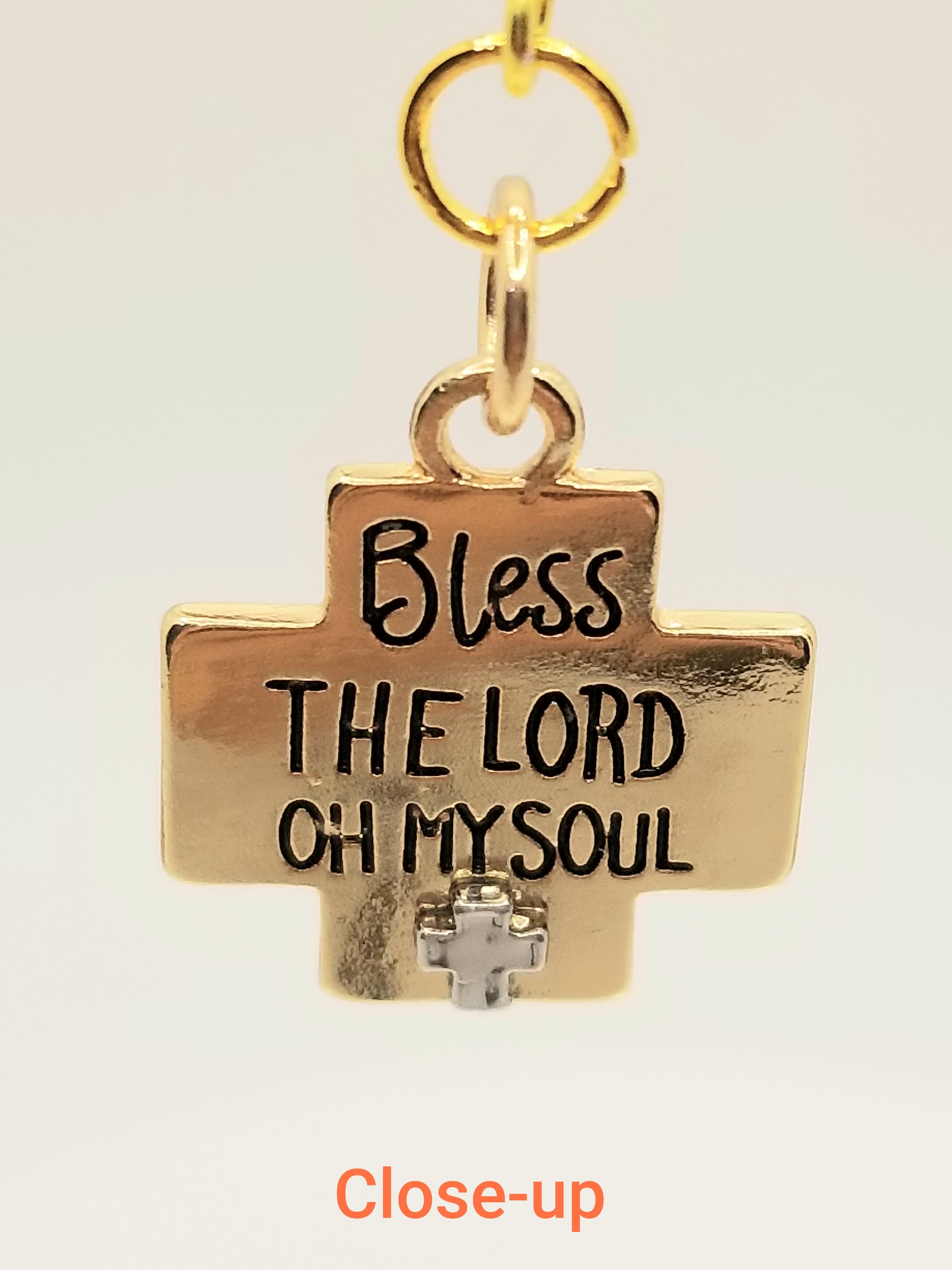 "Bless The Lord" Gold & Silver Tone Earrings (Faith-based)