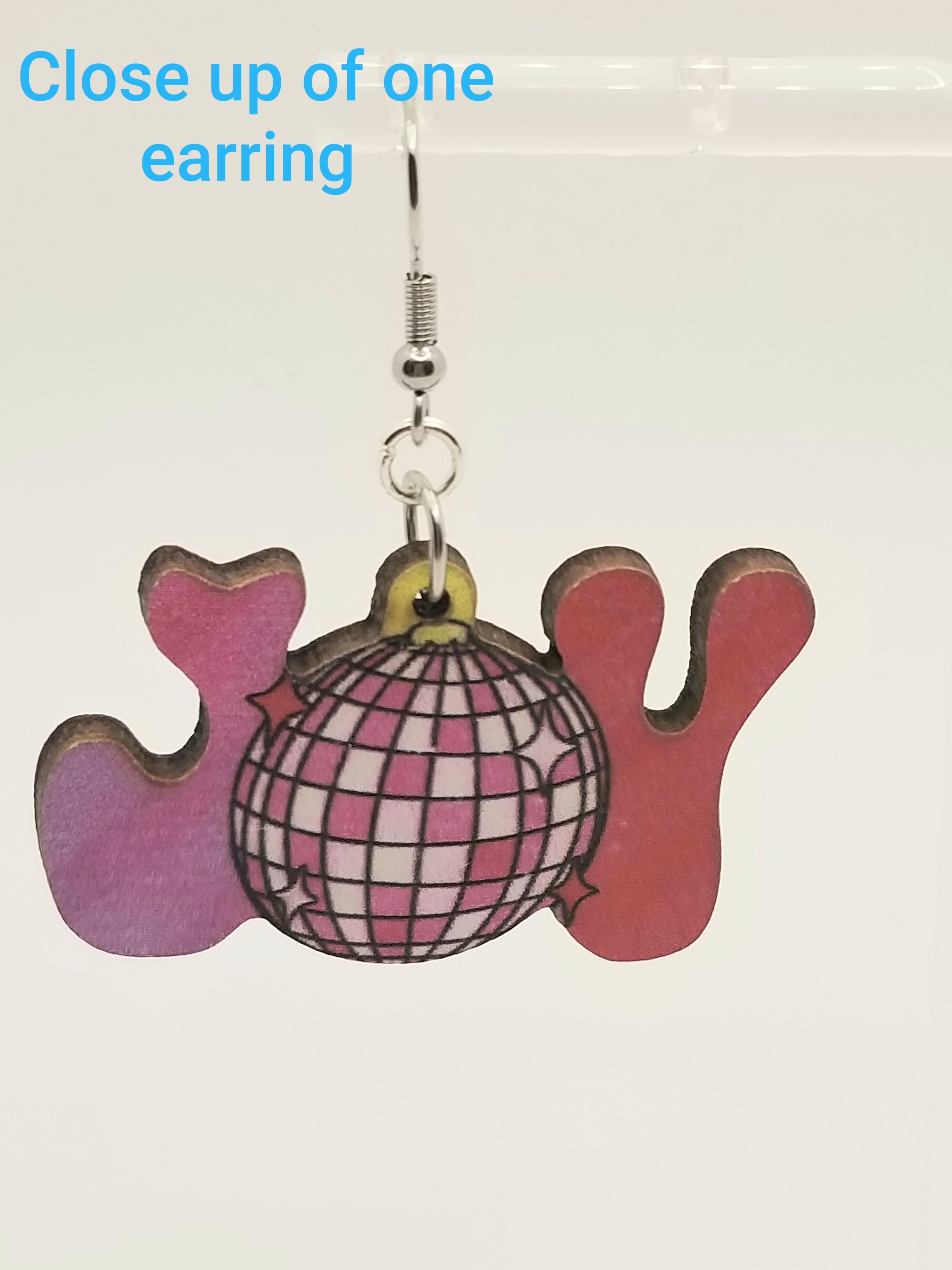 Colorful "JOY" Earrings (faith-based)