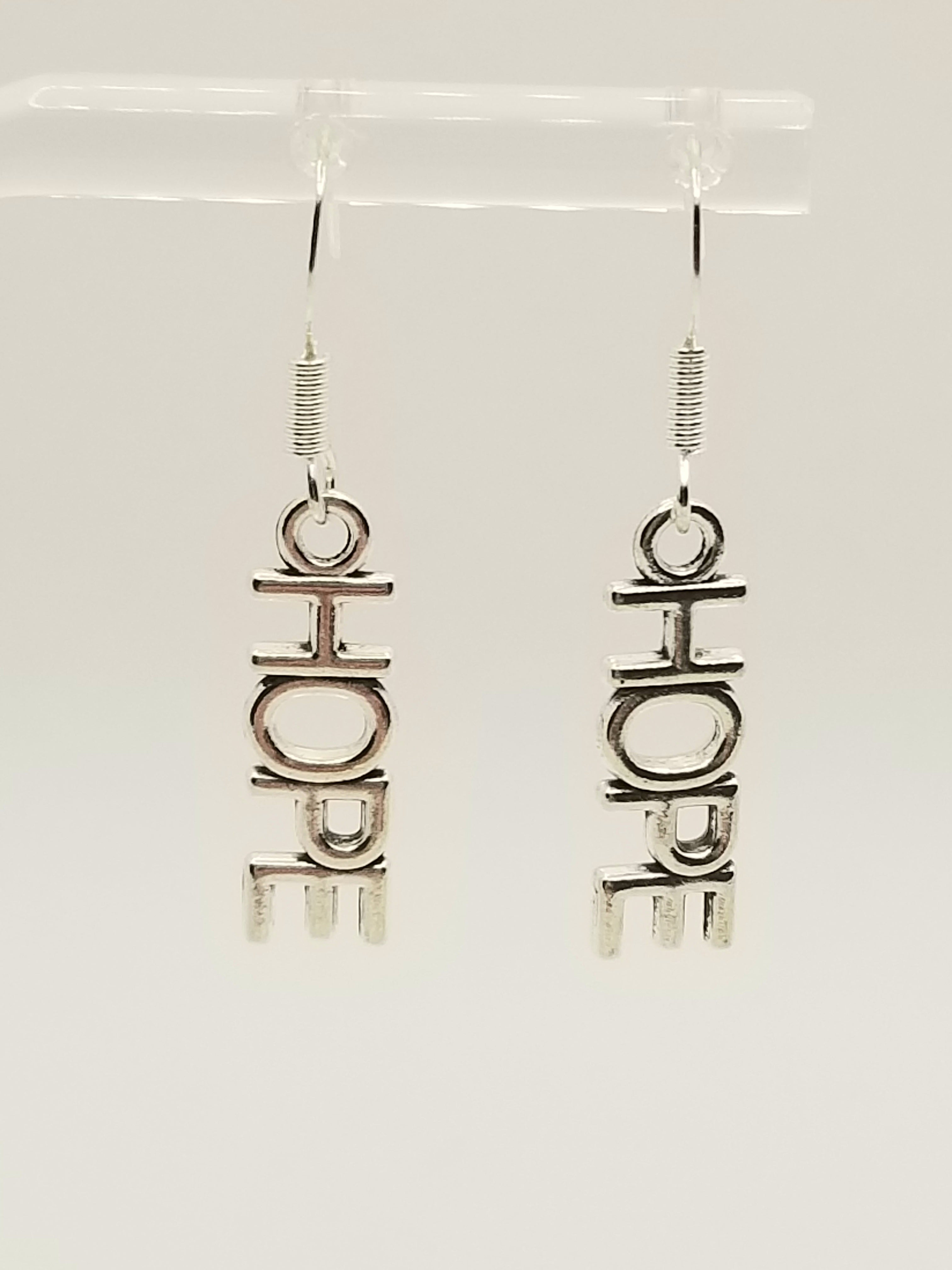 HOPE (in Jesus) Silver Earrings (faith-based)