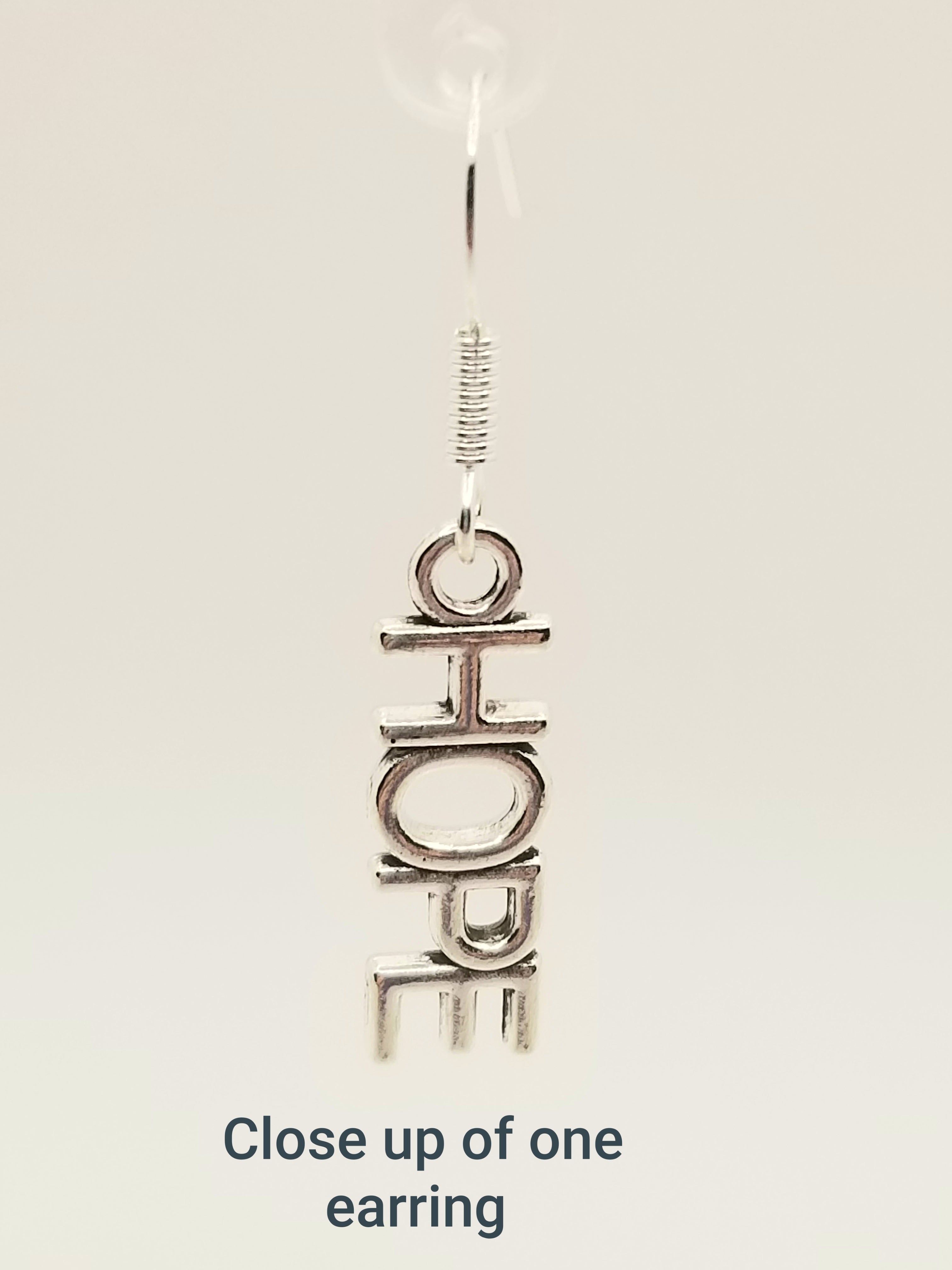 HOPE (in Jesus) Silver Earrings (faith-based)