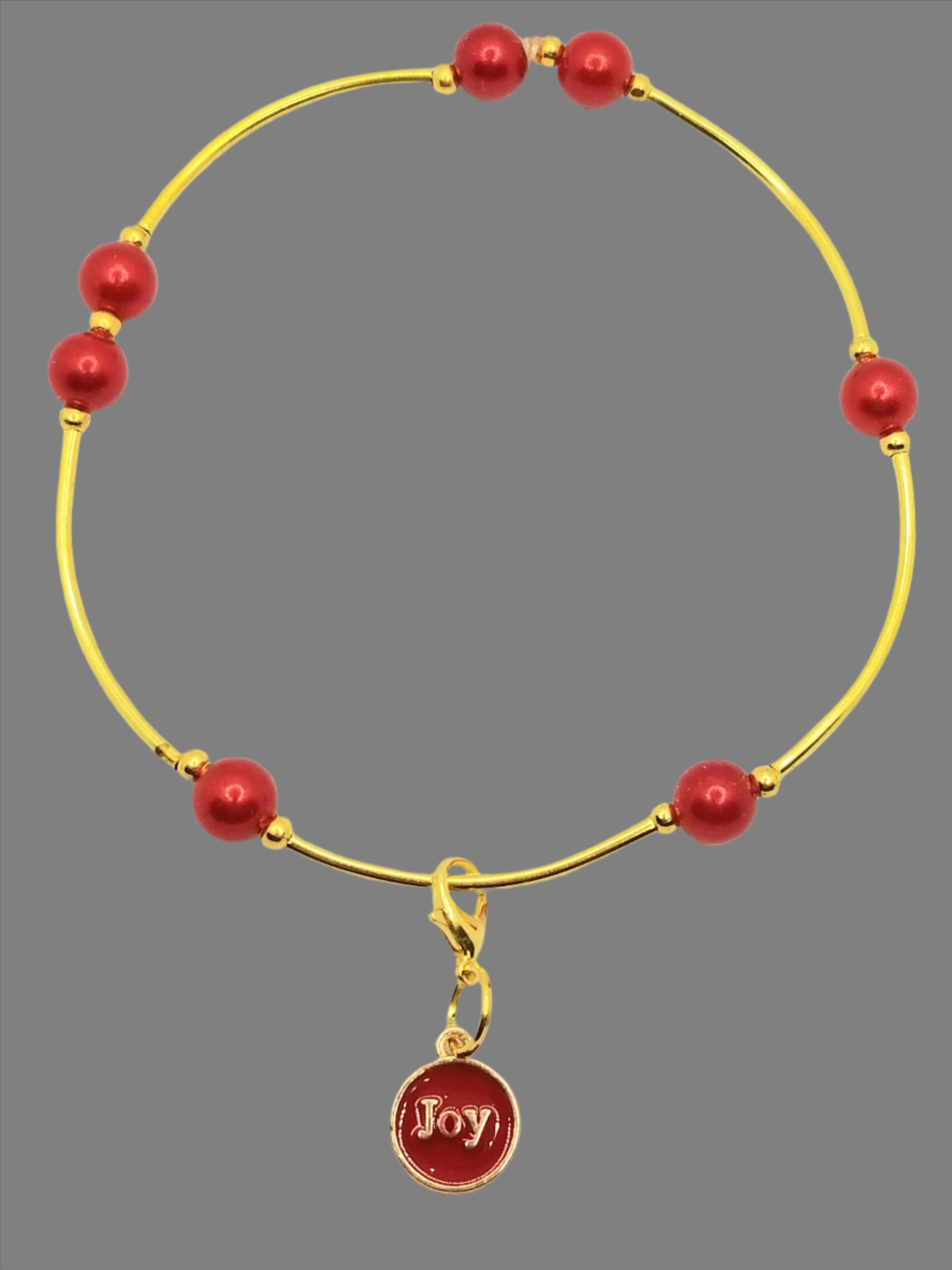 Cheer Red & Gold Bracelet (or Anklet)
