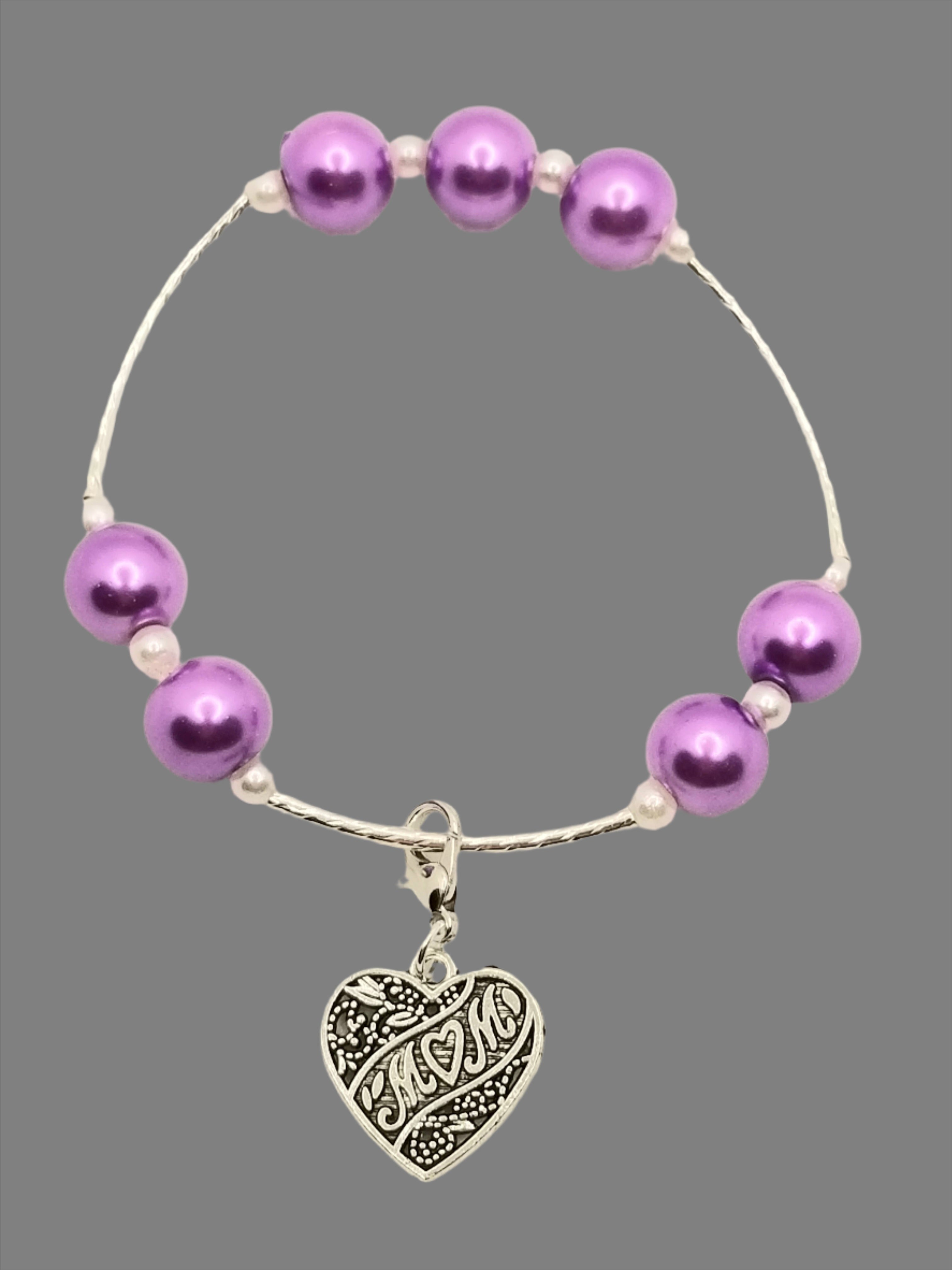 Breathtaking & Glowing Purple Beads Bracelet