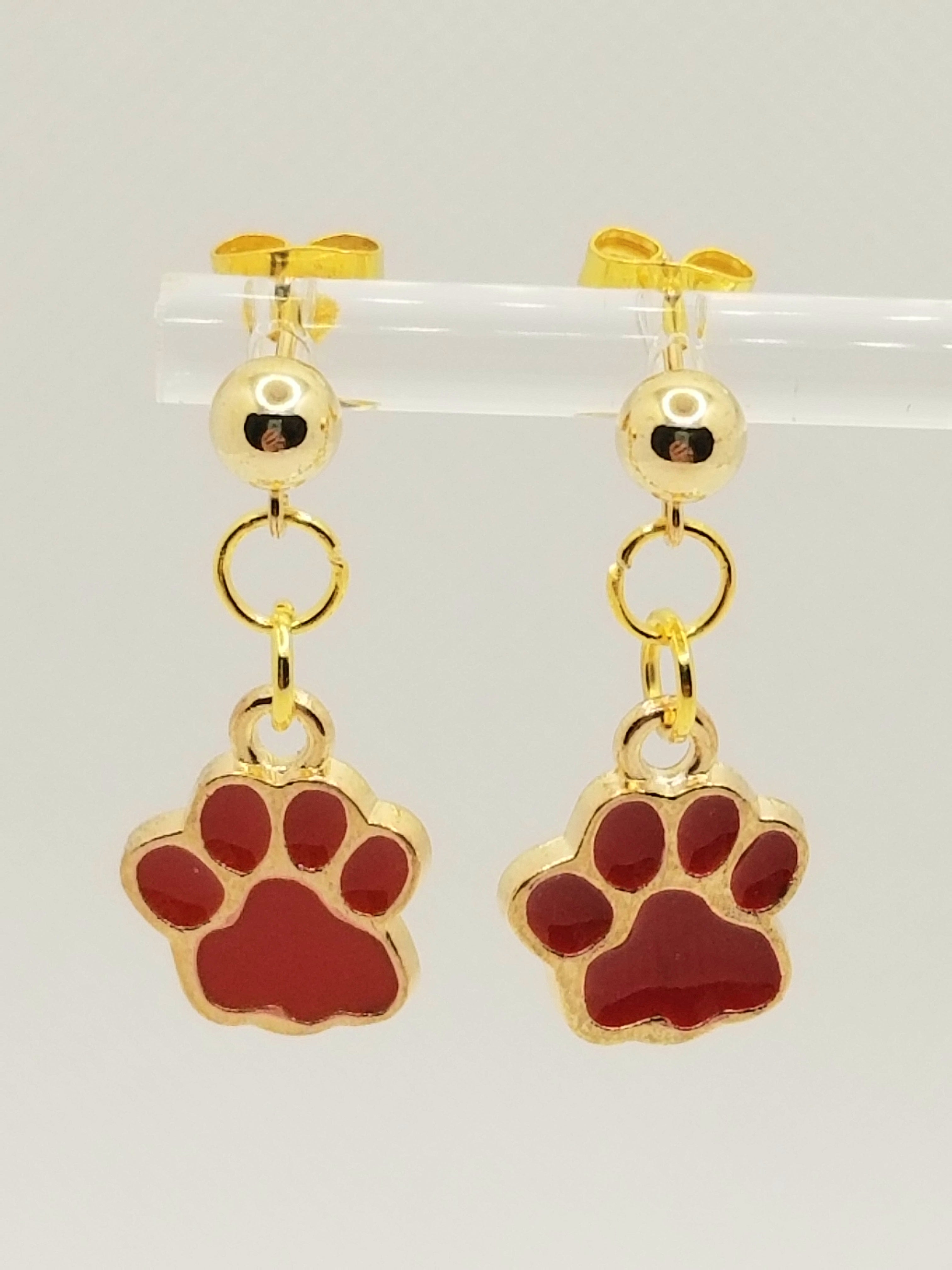 JUST FOR FUN BUNDLE: Peeping Kitty Cat Necklace & Paws Earrings