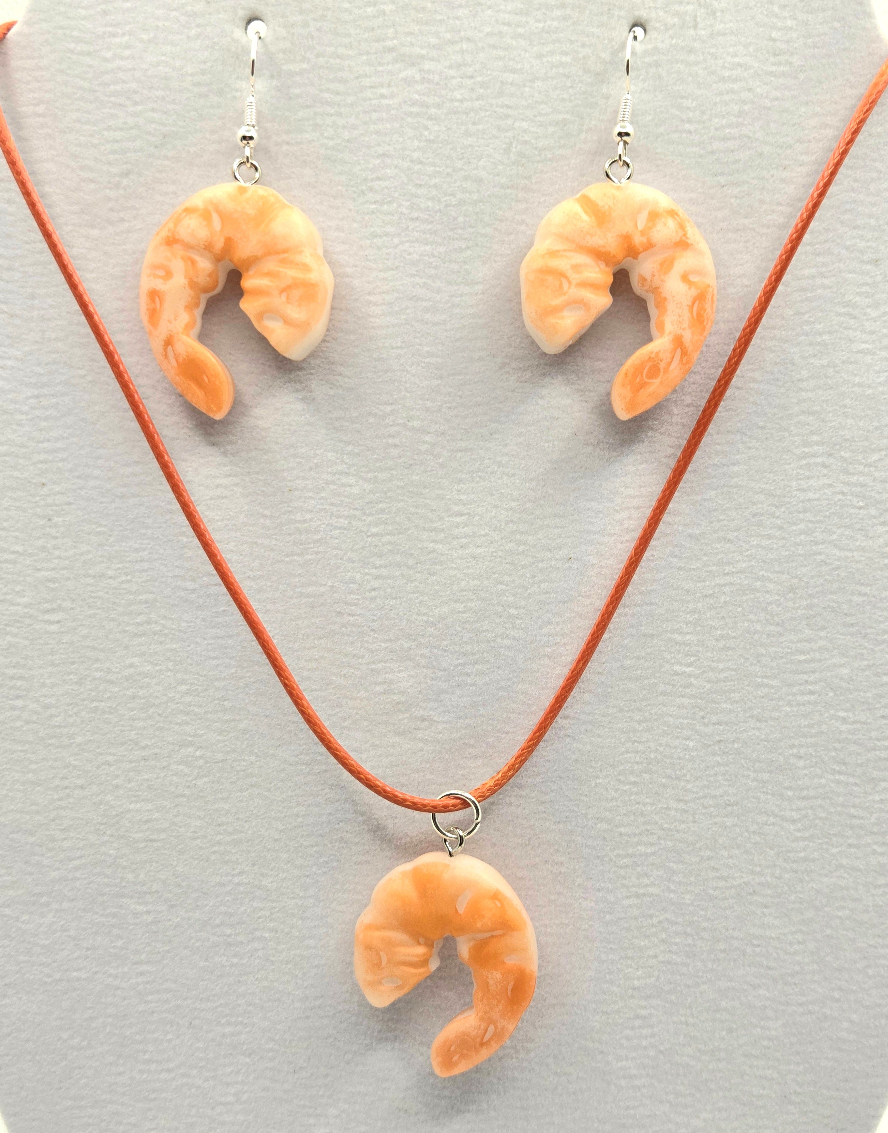 JUST FOR FUN BUNDLE: Shrimp Connoisseur Necklace & Earrings