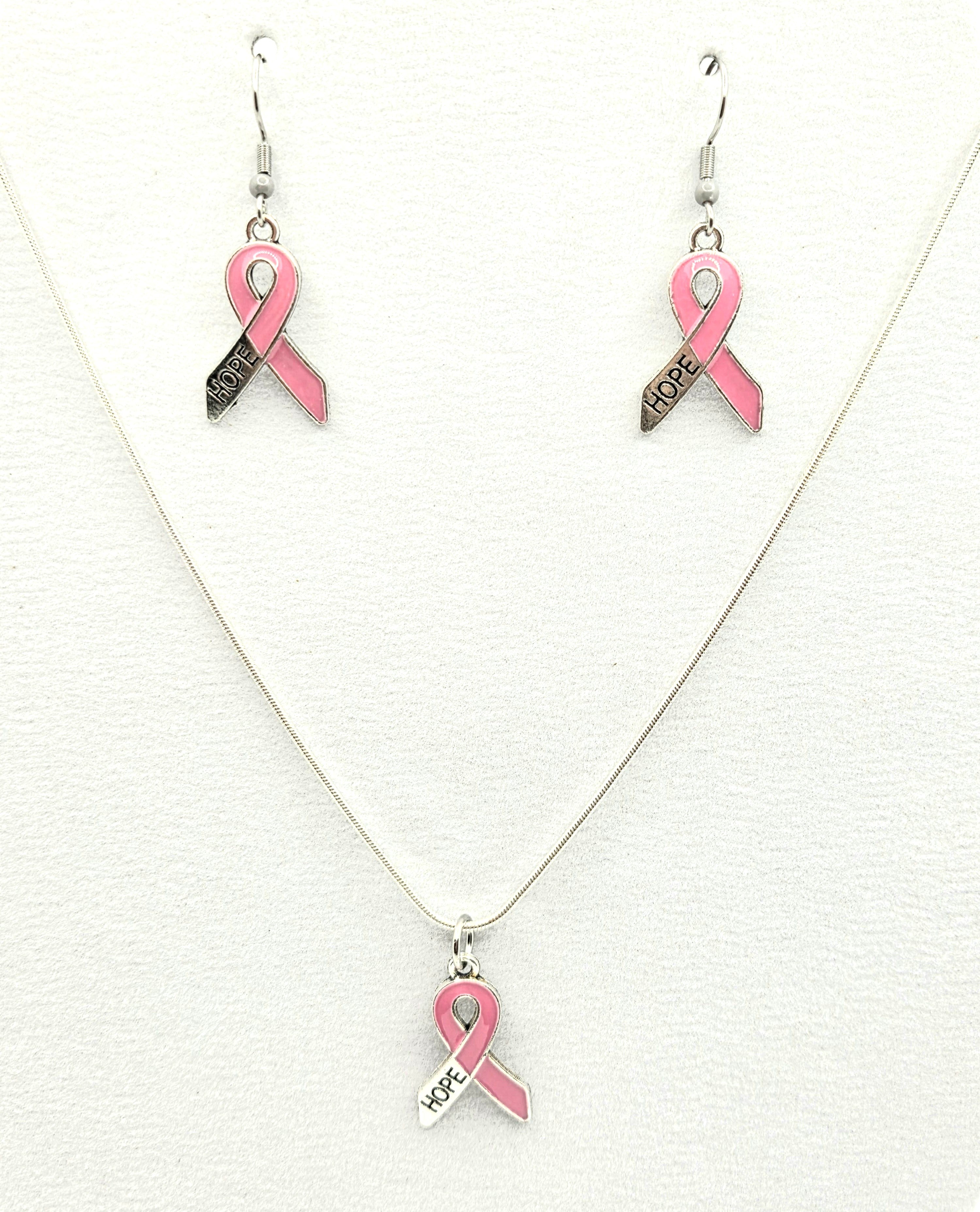 JUST FOR FUN BUNDLE: Hope & Courage to Fight! Necklace & Earrings