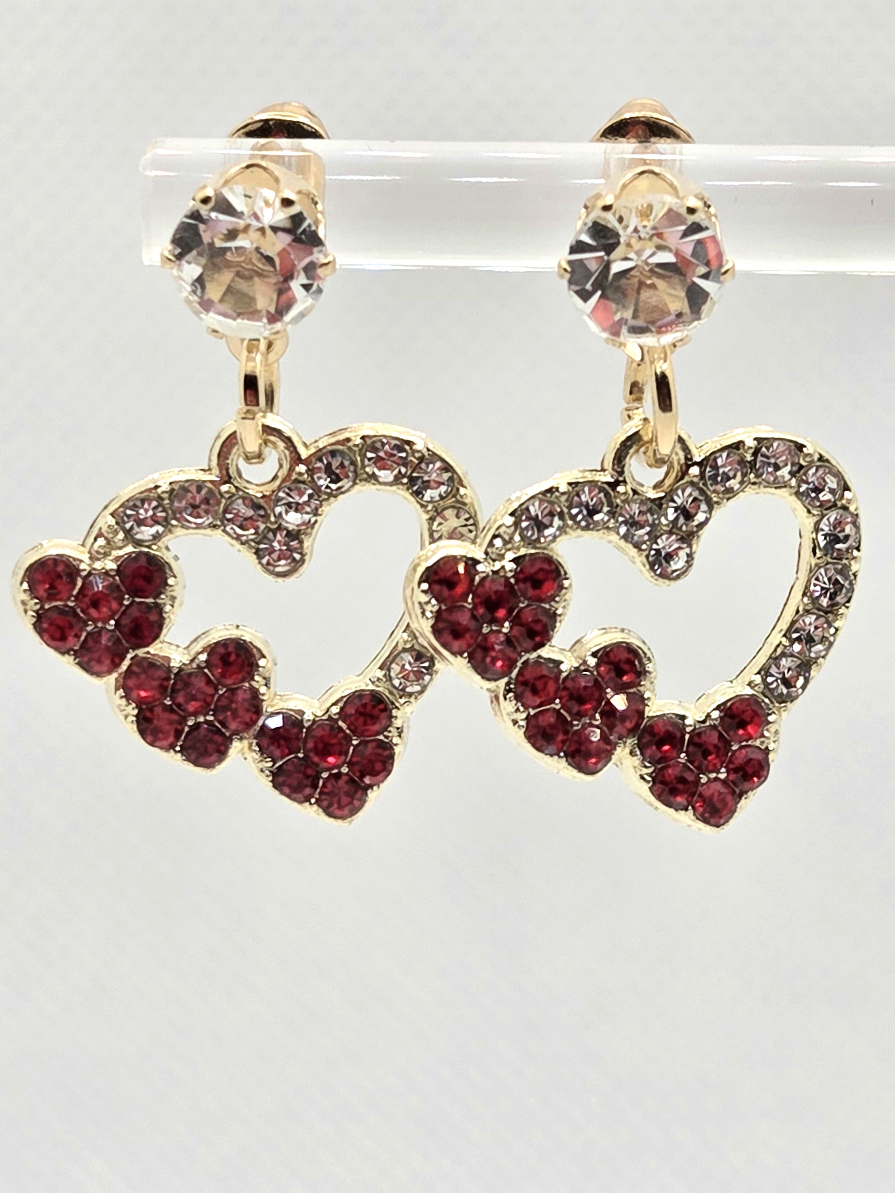 JUST FOR FUN BUNDLE: Glittery Hearts Earring Trio