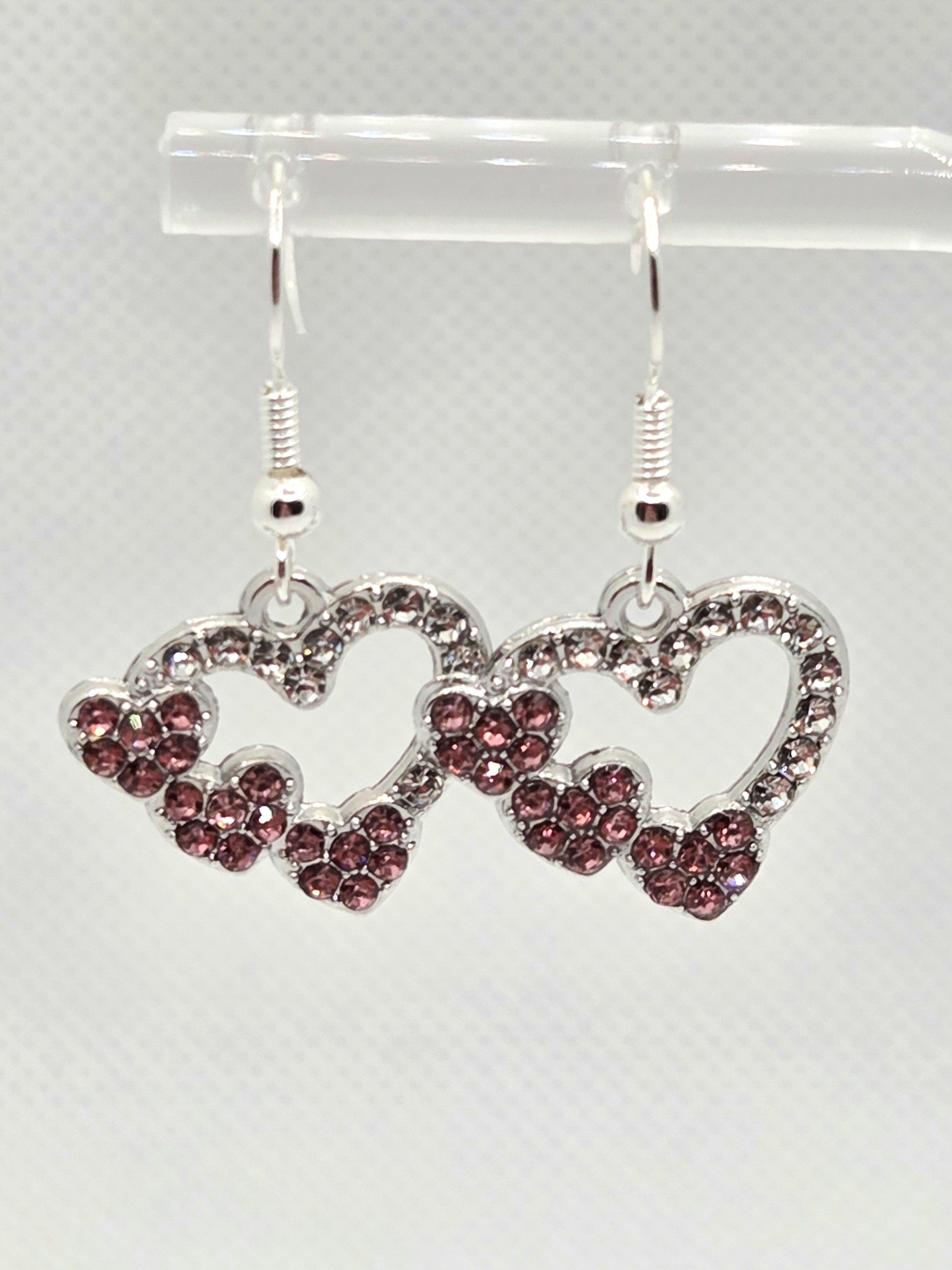 JUST FOR FUN BUNDLE: Glittery Hearts Earring Trio