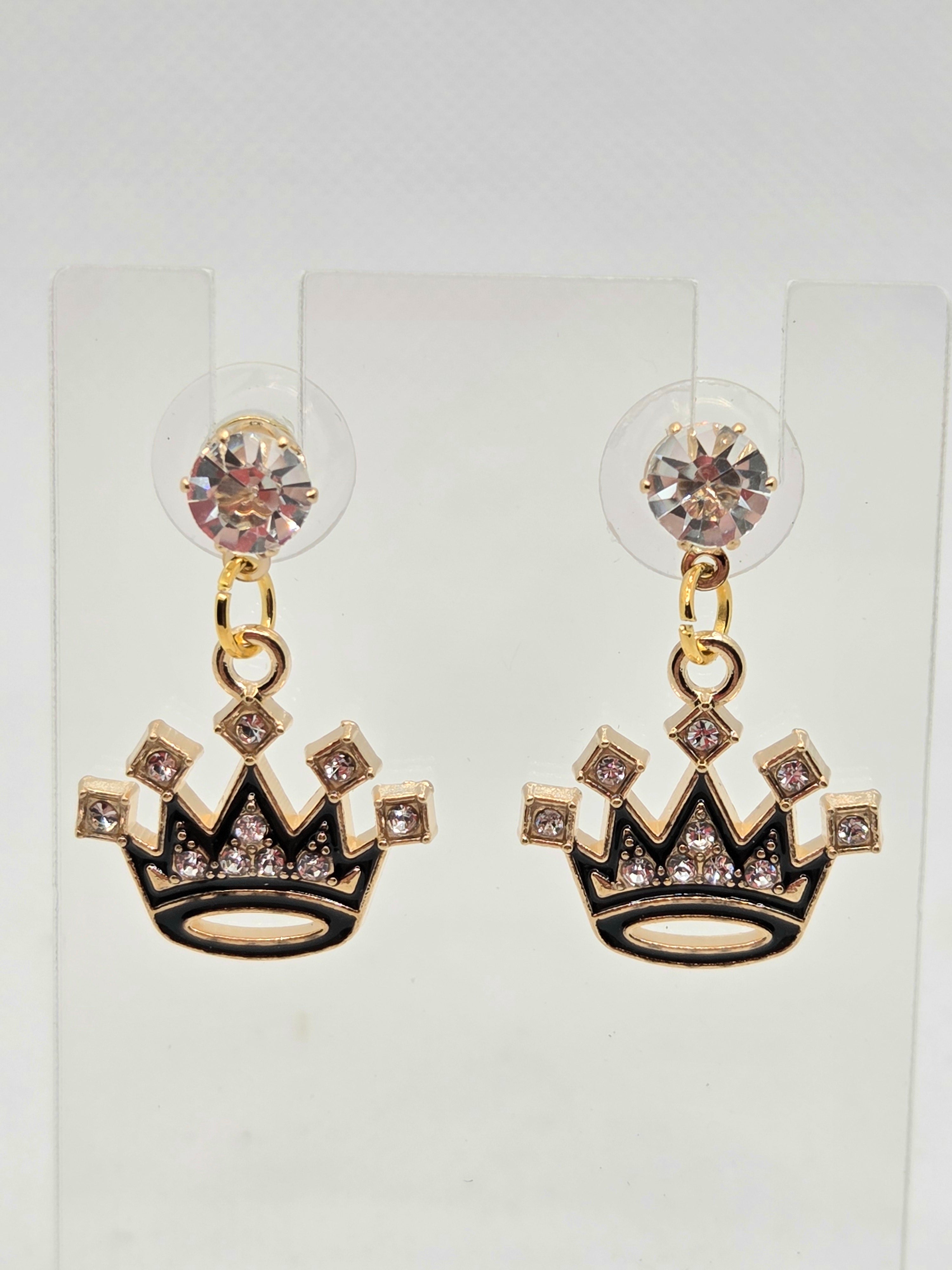 JUST FOR FUN BUNDLE: Exquisite & Dazzling Crown Necklace & Earrings Set (Faith-based)
