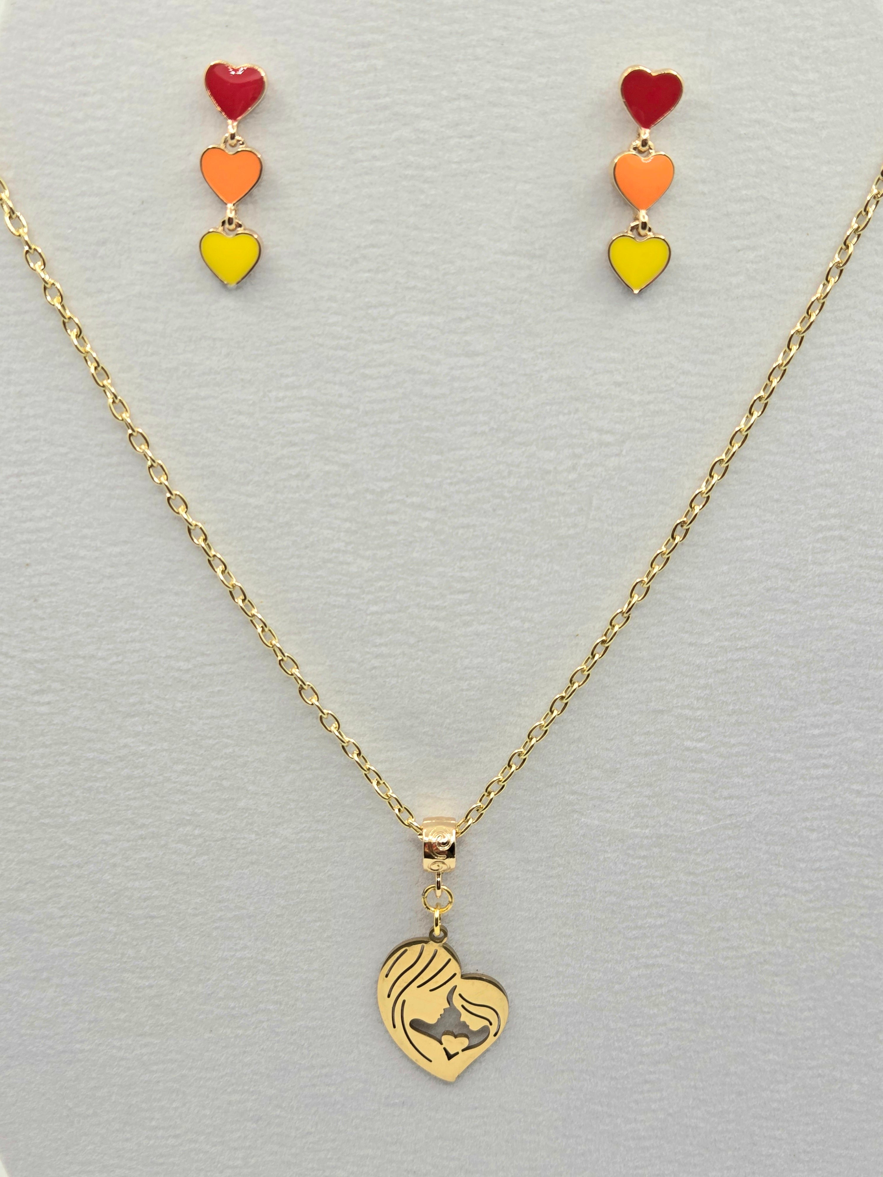 JUST FOR FUN BUNDLE: JOY of a Mother & Daughter Necklace & Earrings Set
