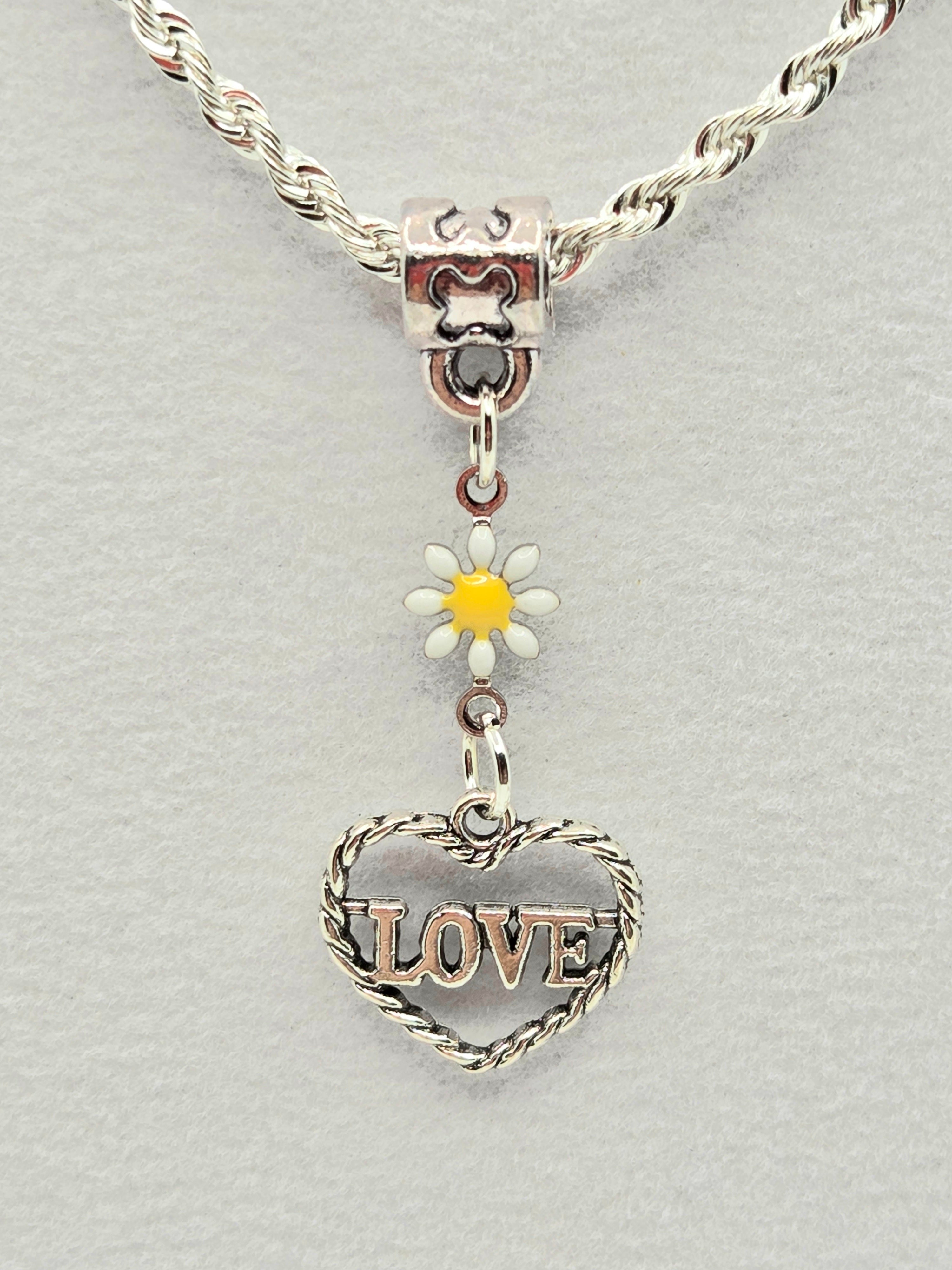 JUST FOR FUN BUNDLE: Love & Daisies Necklace & Earrings Set