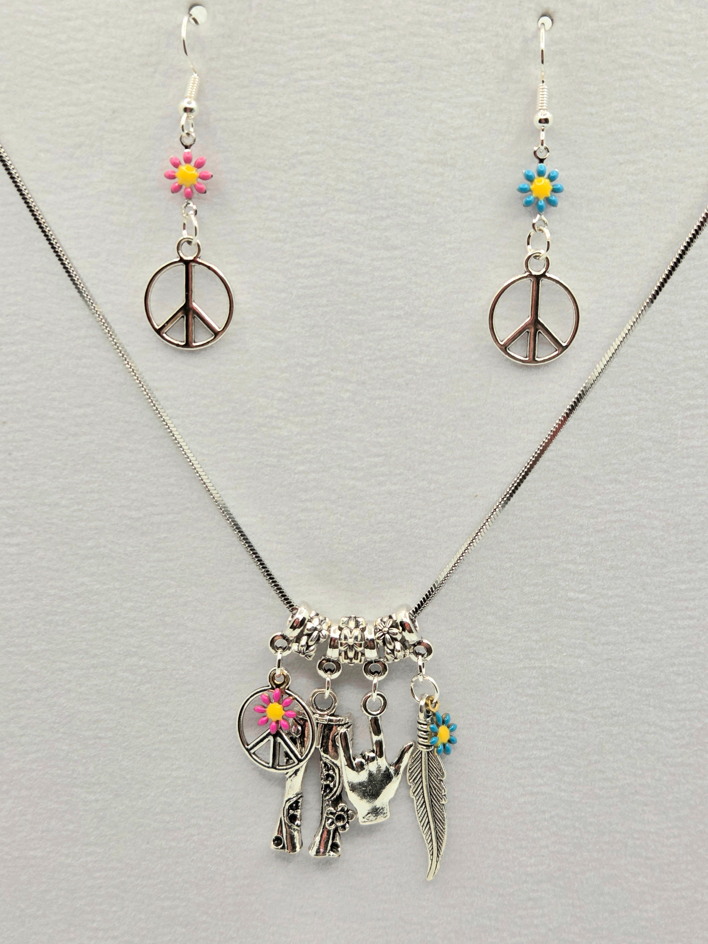 JUST FOR FUN BUNDLE: Throwback to the 1960's Necklace & Earrings