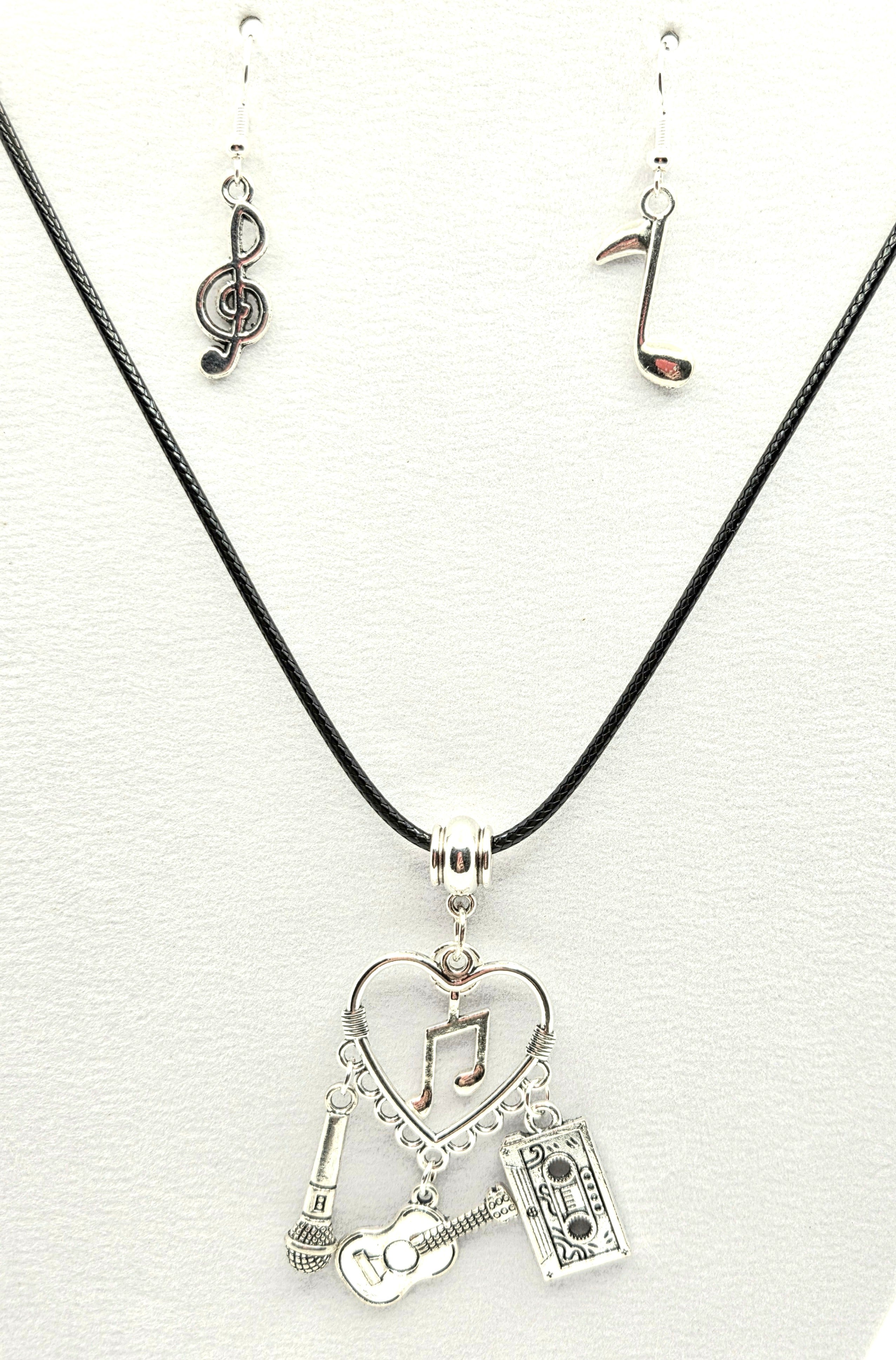 JUST FOR FUN BUNDLE: Love of Music Necklace & Earrings Set