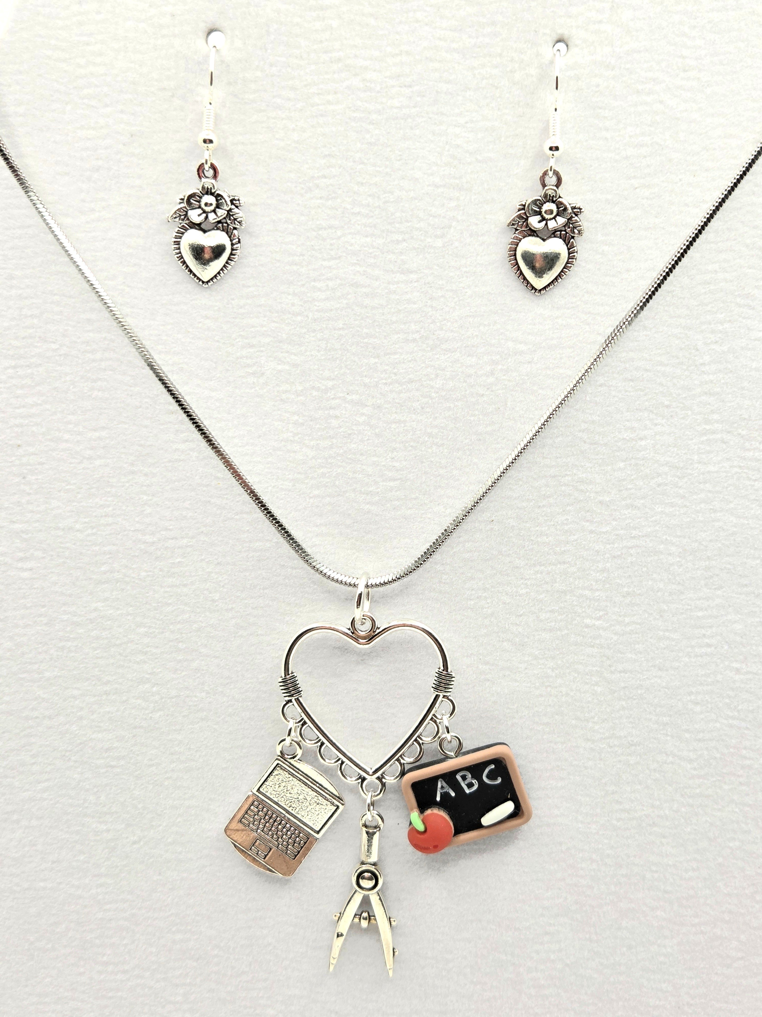 JUST FOR FUN BUNDLE: Teacher's Treasure Necklace & Earrings Set