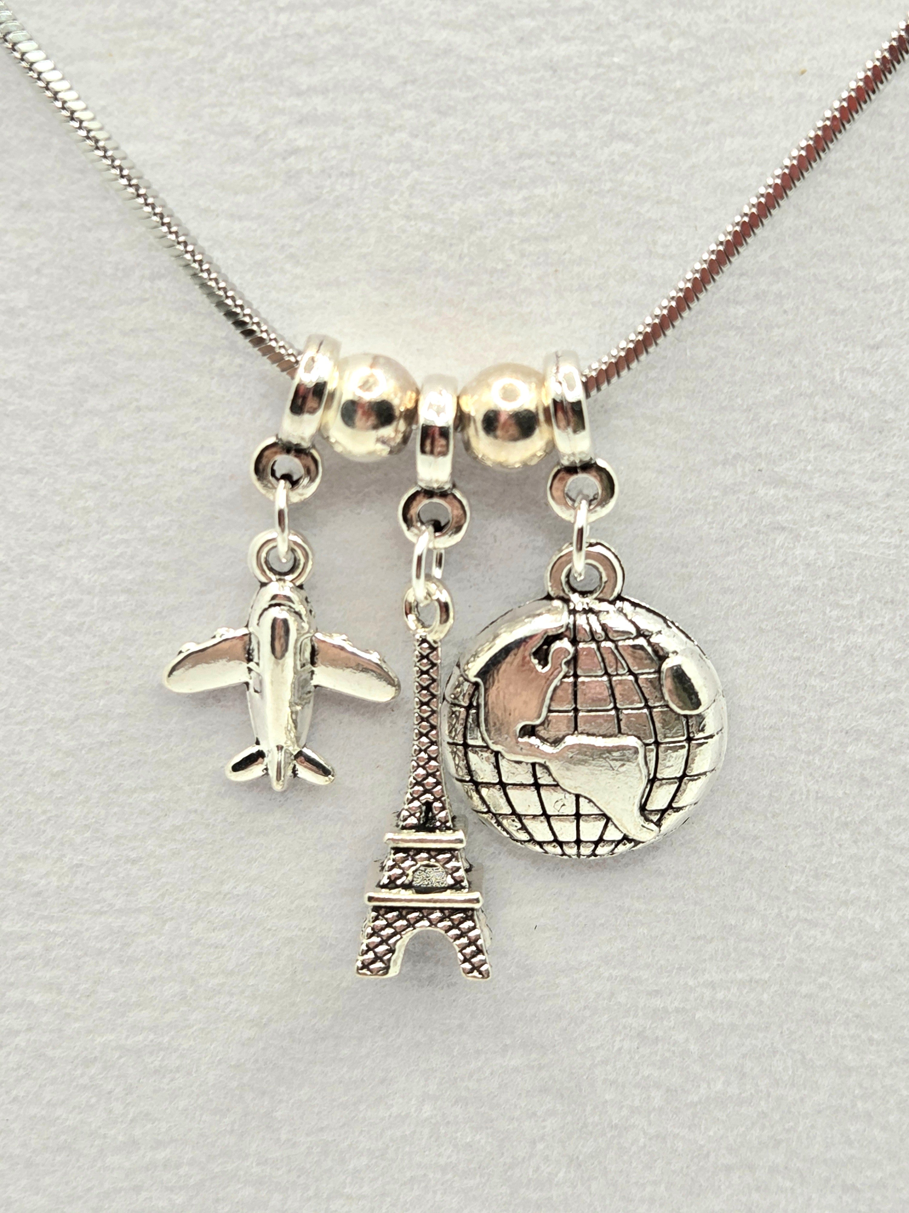 JUST FOR FUN BUNDLE: Travel Fascination Necklace & Earrings Set