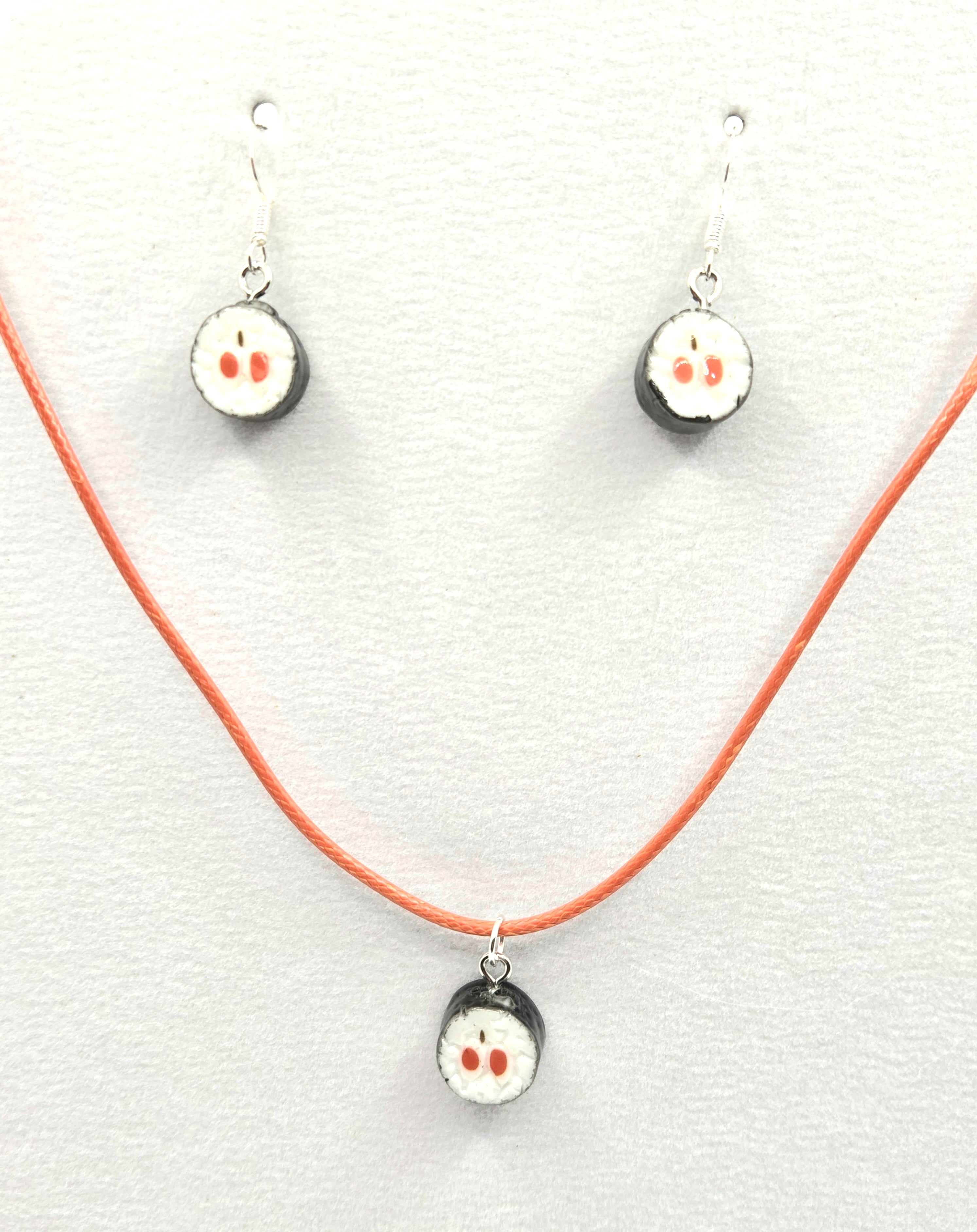 JUST FOR FUN BUNDLE: Sushi Enthusiast Necklace & Earrings Set