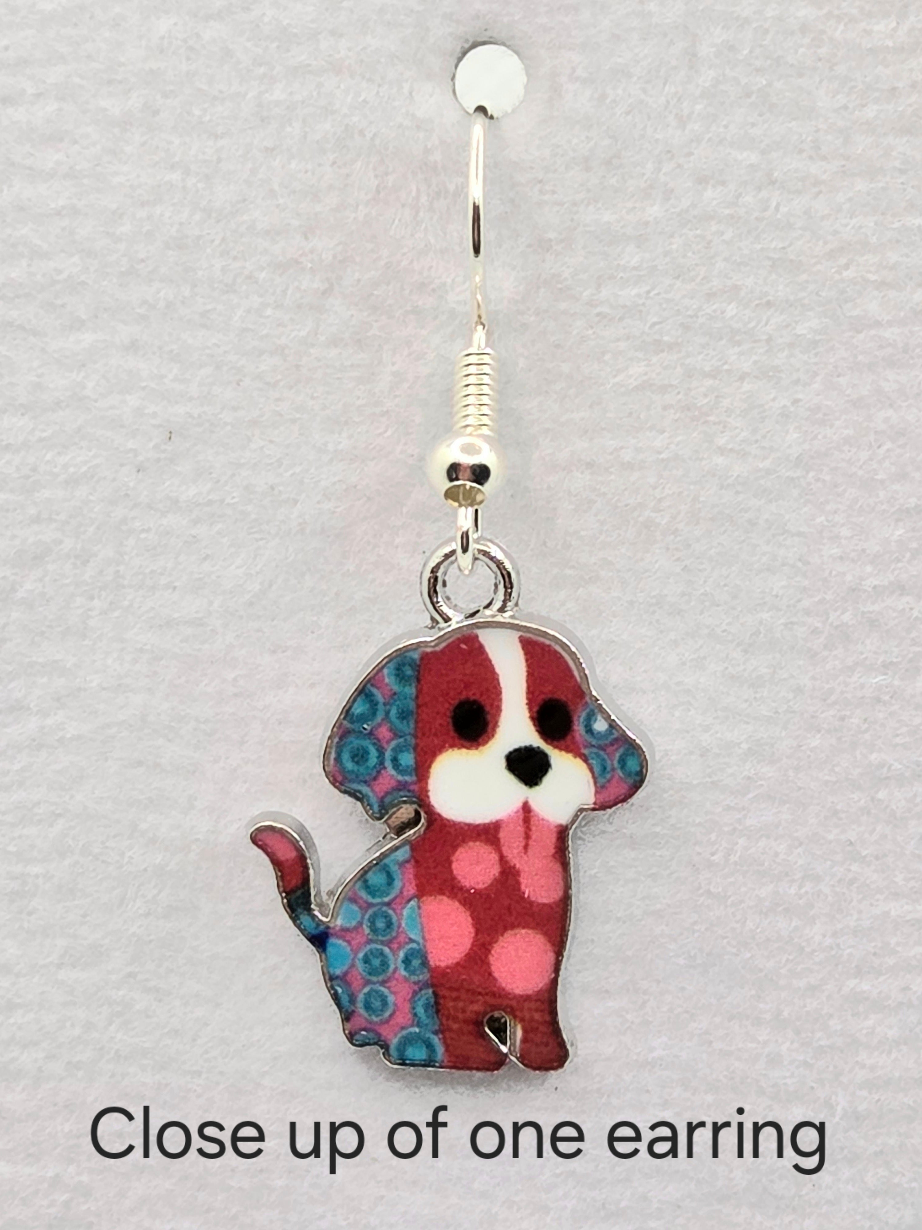 JUST FOR FUN BUNDLE: Love My Doggy Necklace & Earrings Set