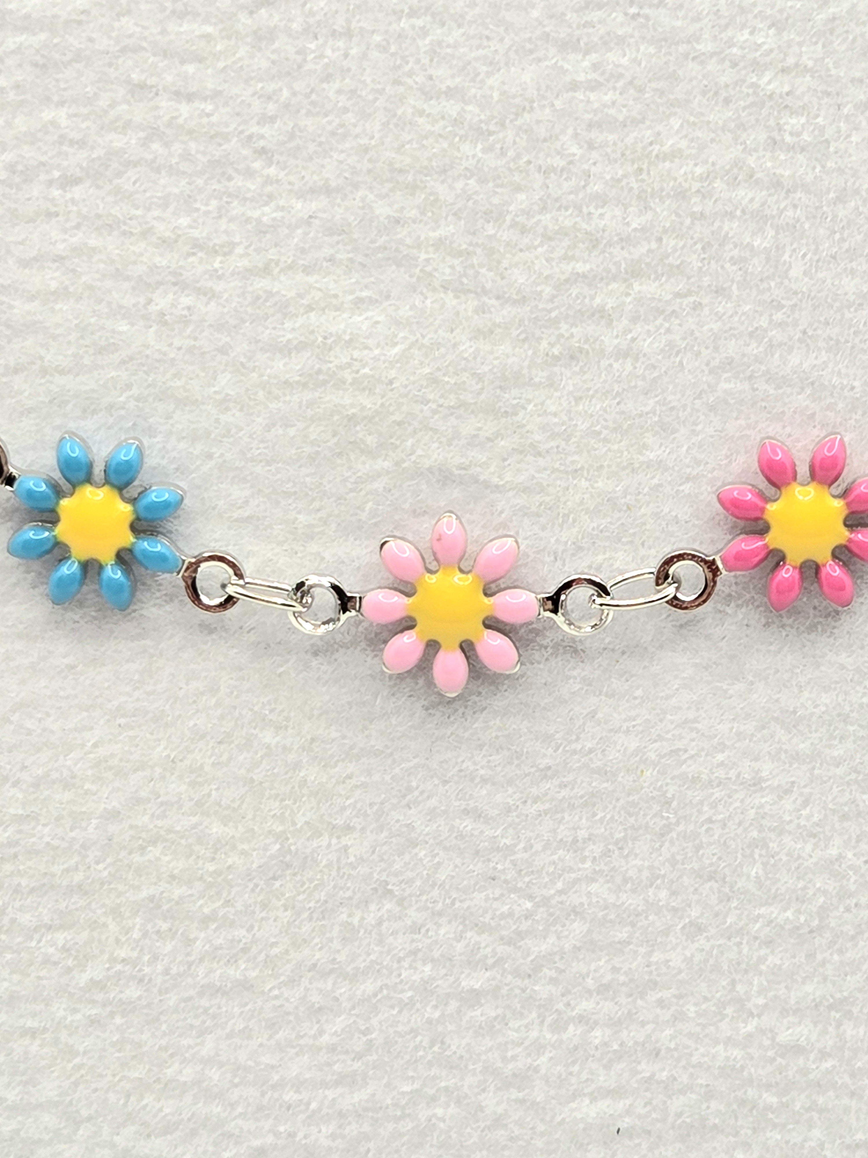 JUST FOR FUN BUNDLE: Colorful Daisies Necklace & Earrings Set