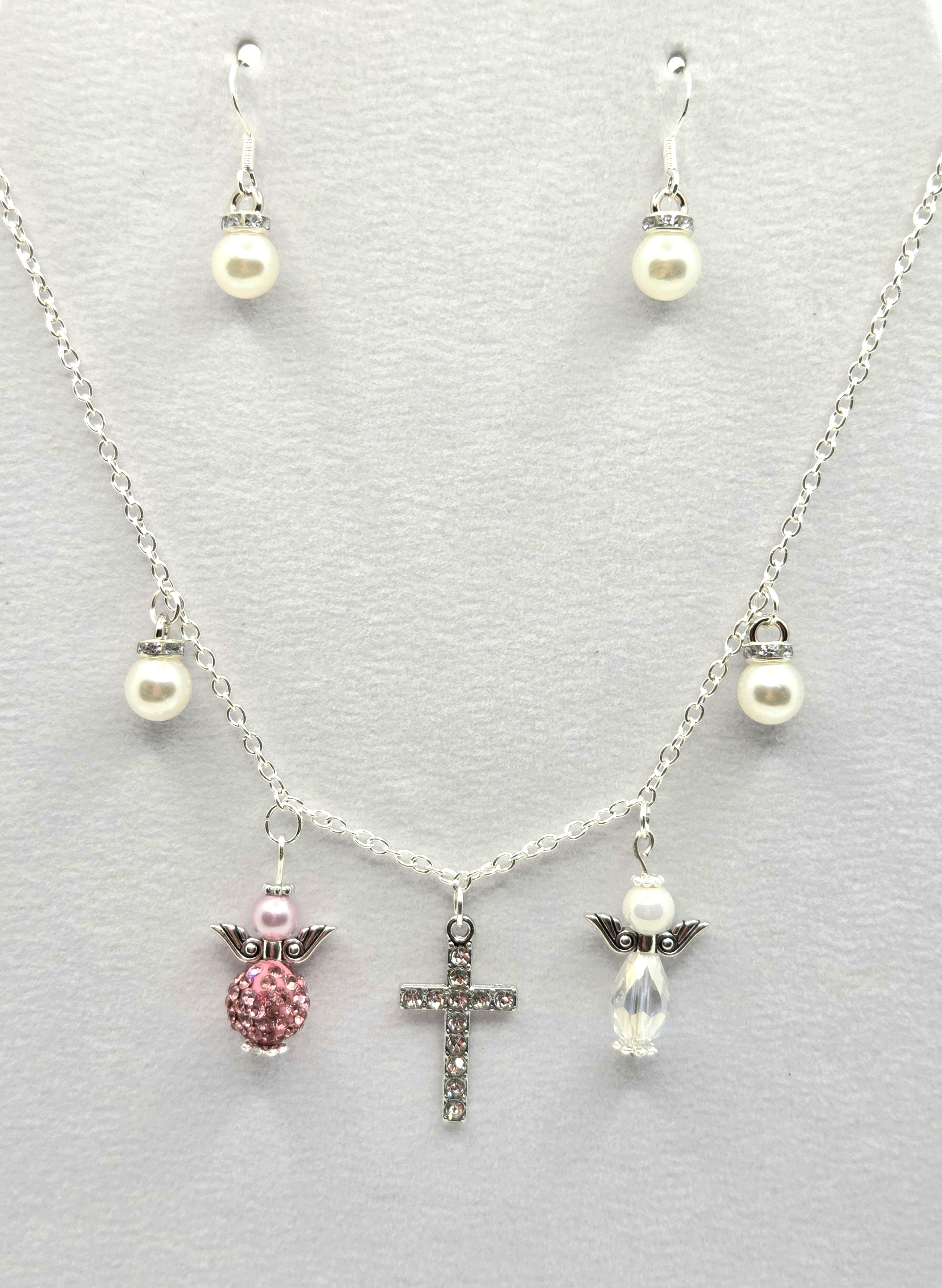JUST FOR FUN BUNDLE: God's Divine Protection Necklace & Earrings Set