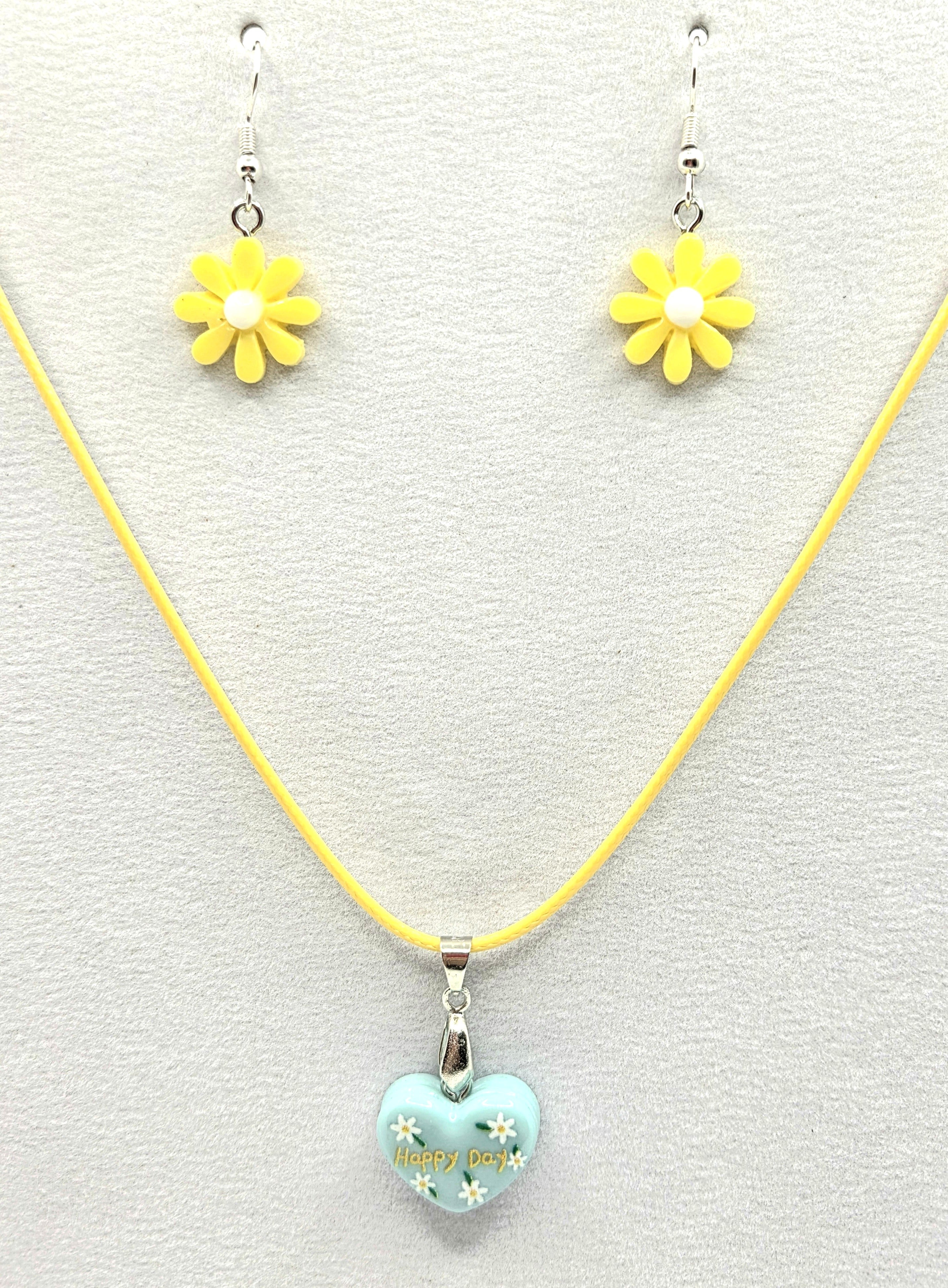 JUST FOR FUN BUNDLE: Simply Happy Flowers Necklace & Earrings Set