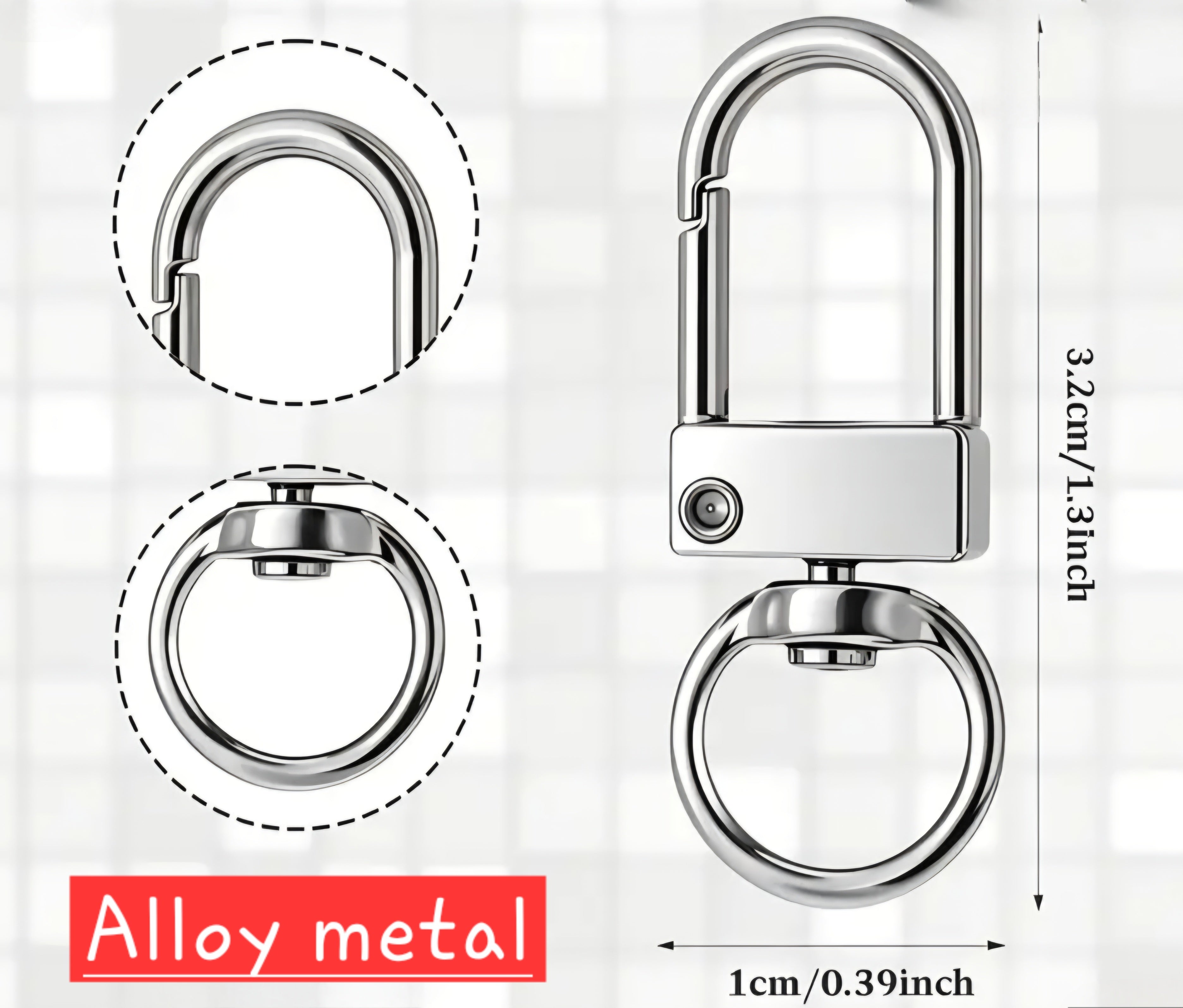 JUST FOR FUN - Metal Clips for Keychain (two styles)