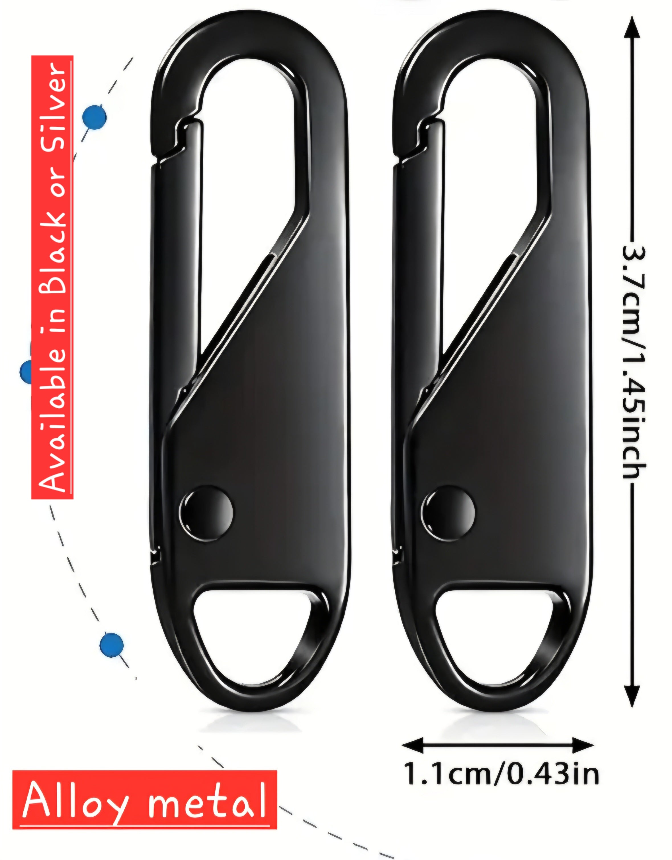 JUST FOR FUN - Metal Clips for Keychain (two styles)