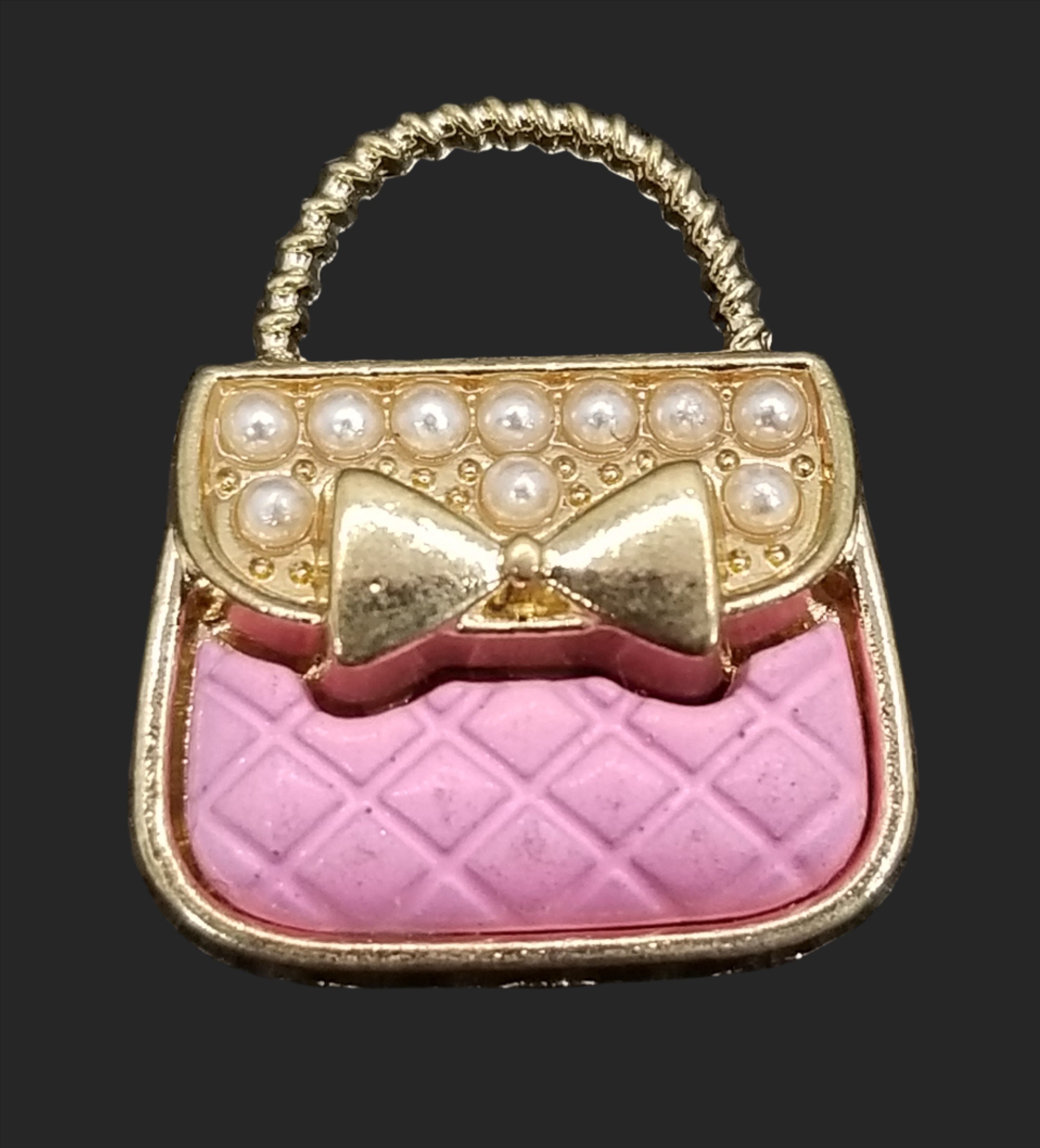 Pink Purse with Gold Dangle