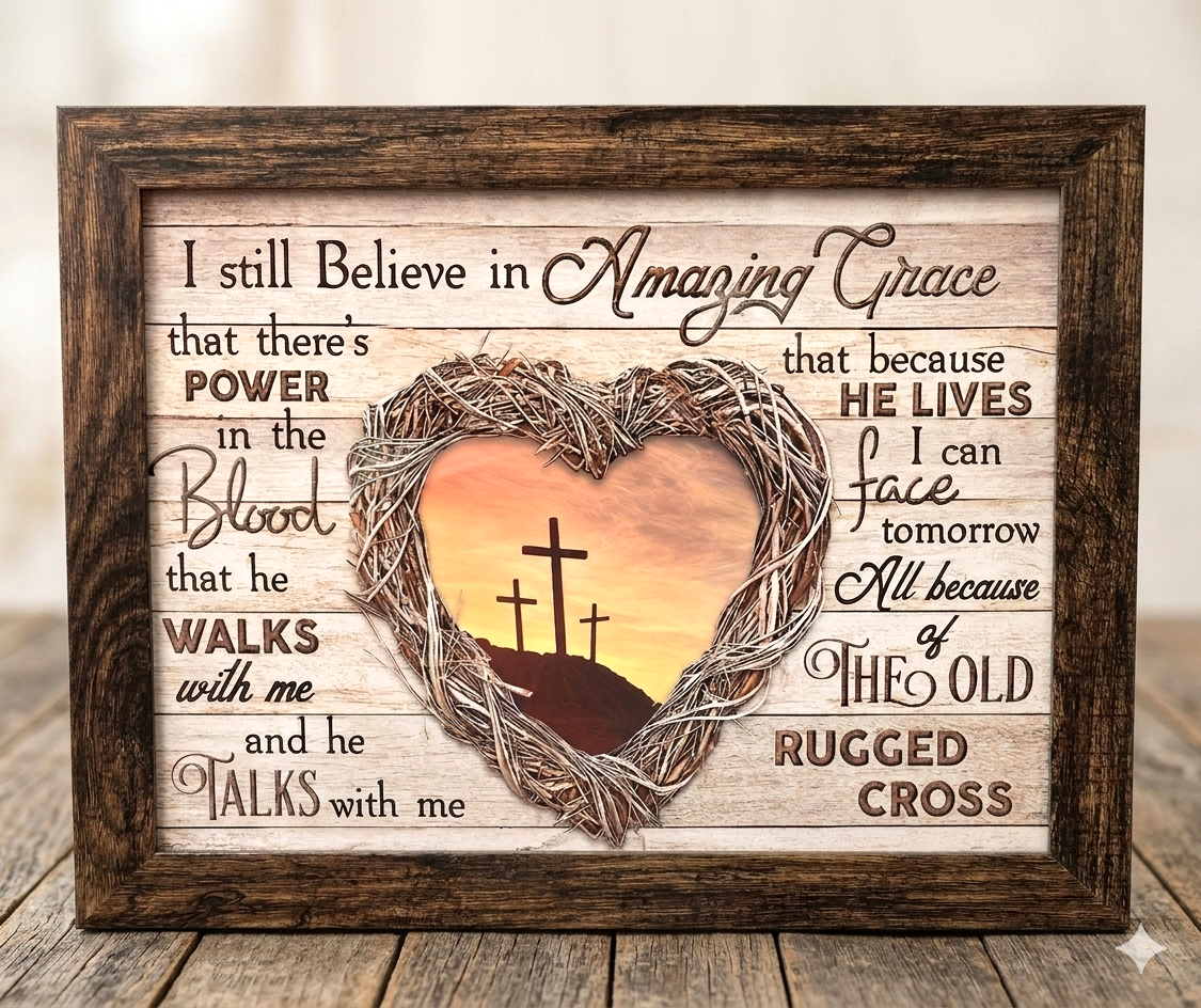 Faith-Based Canvas Sign - Based on Classic Christian Hymns & Gospel Songs