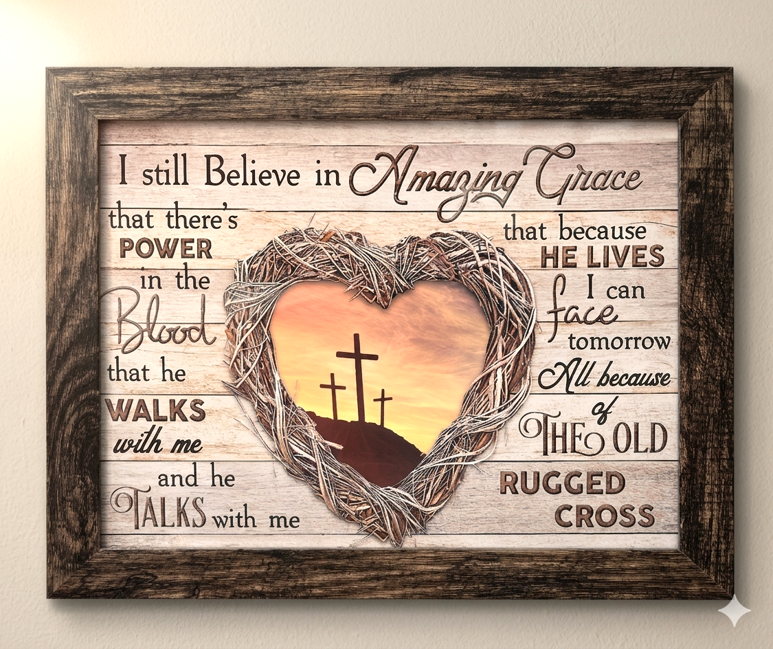 Faith-Based Canvas Sign - Based on Classic Christian Hymns & Gospel Songs