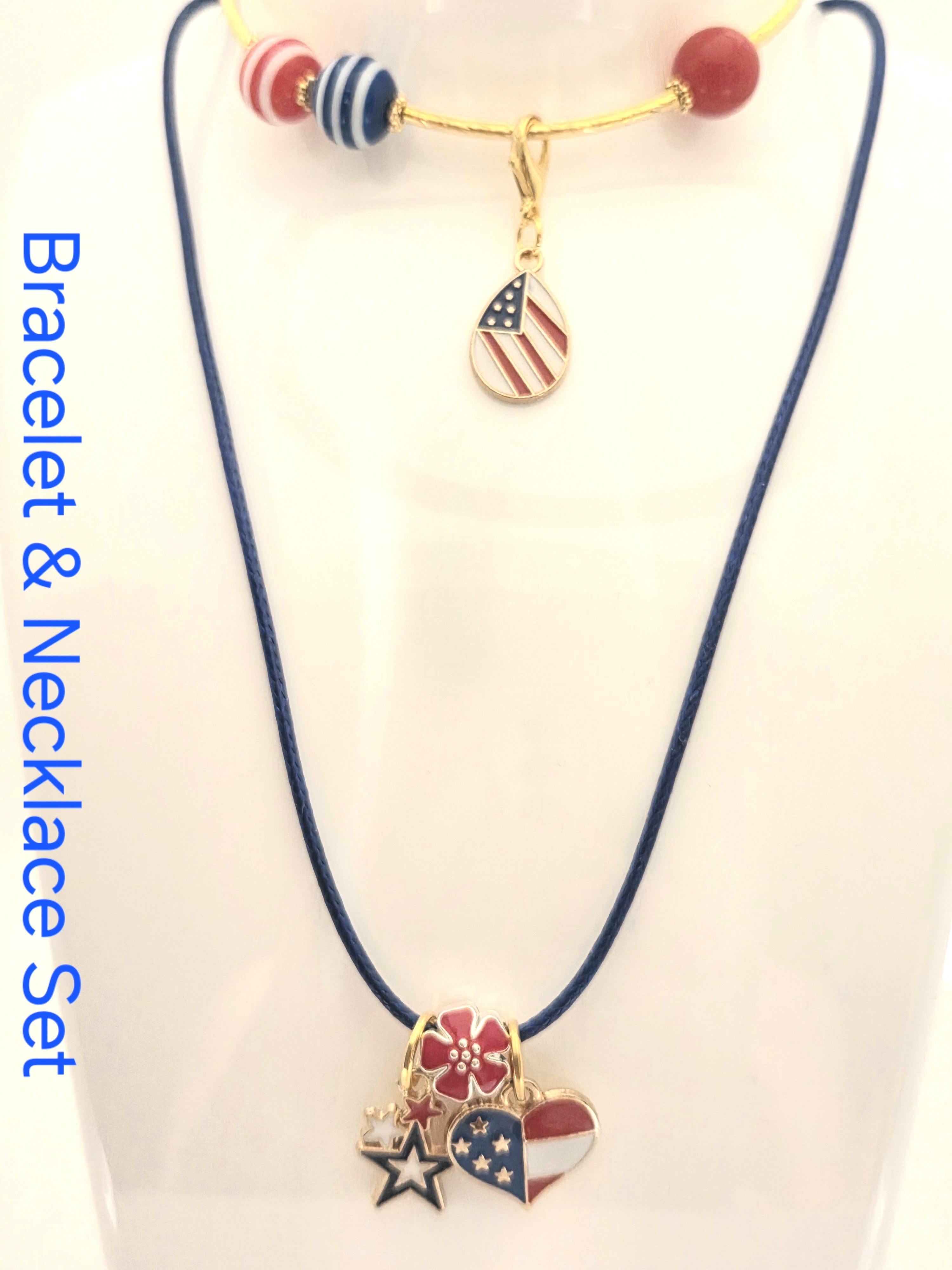 BUNDLE: American Patriot Bracelet & Necklace (Faith-based)